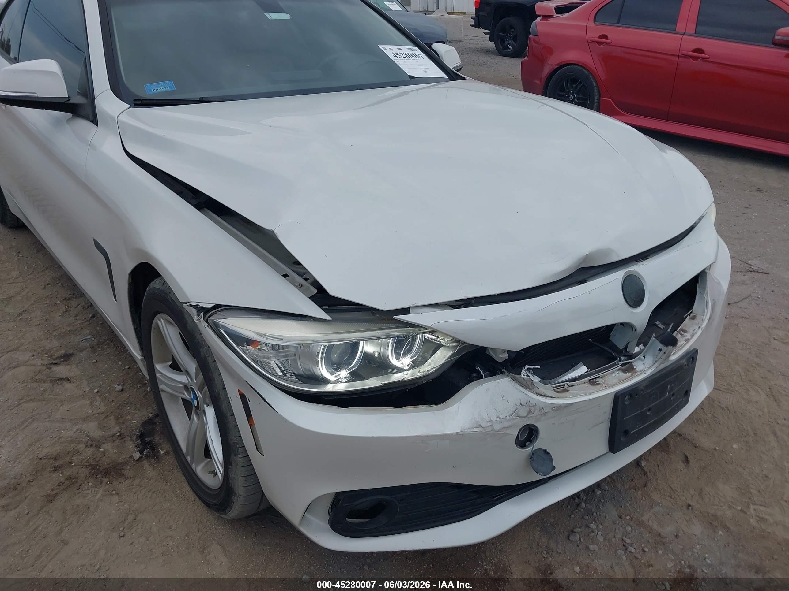 2015 Bmw 428i   White vin: WBA3N7C56FK225483