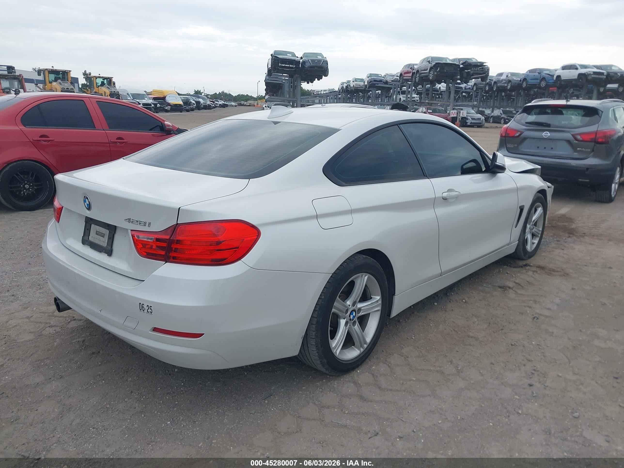 2015 Bmw 428i   White vin: WBA3N7C56FK225483