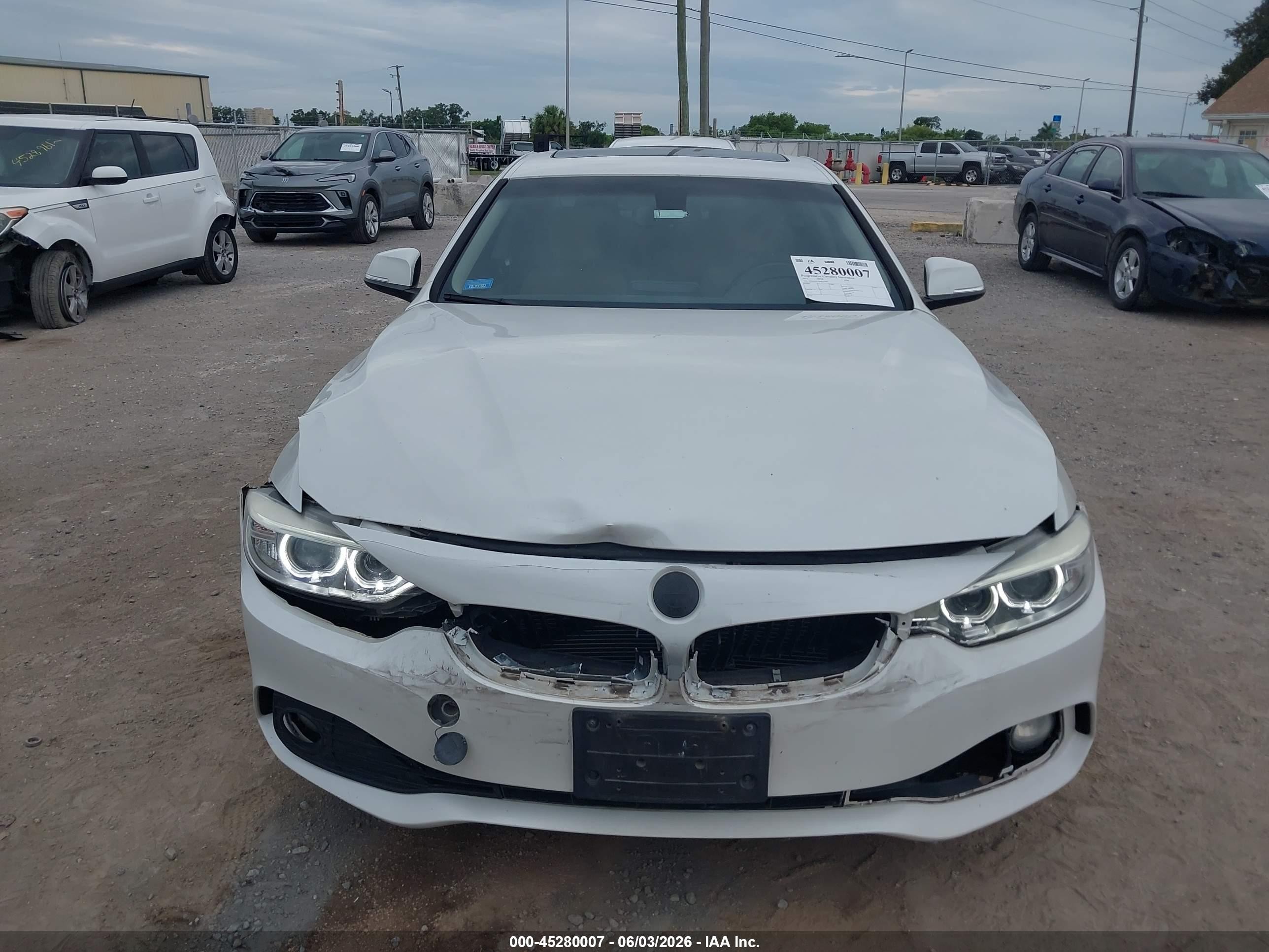 2015 Bmw 428i   White vin: WBA3N7C56FK225483
