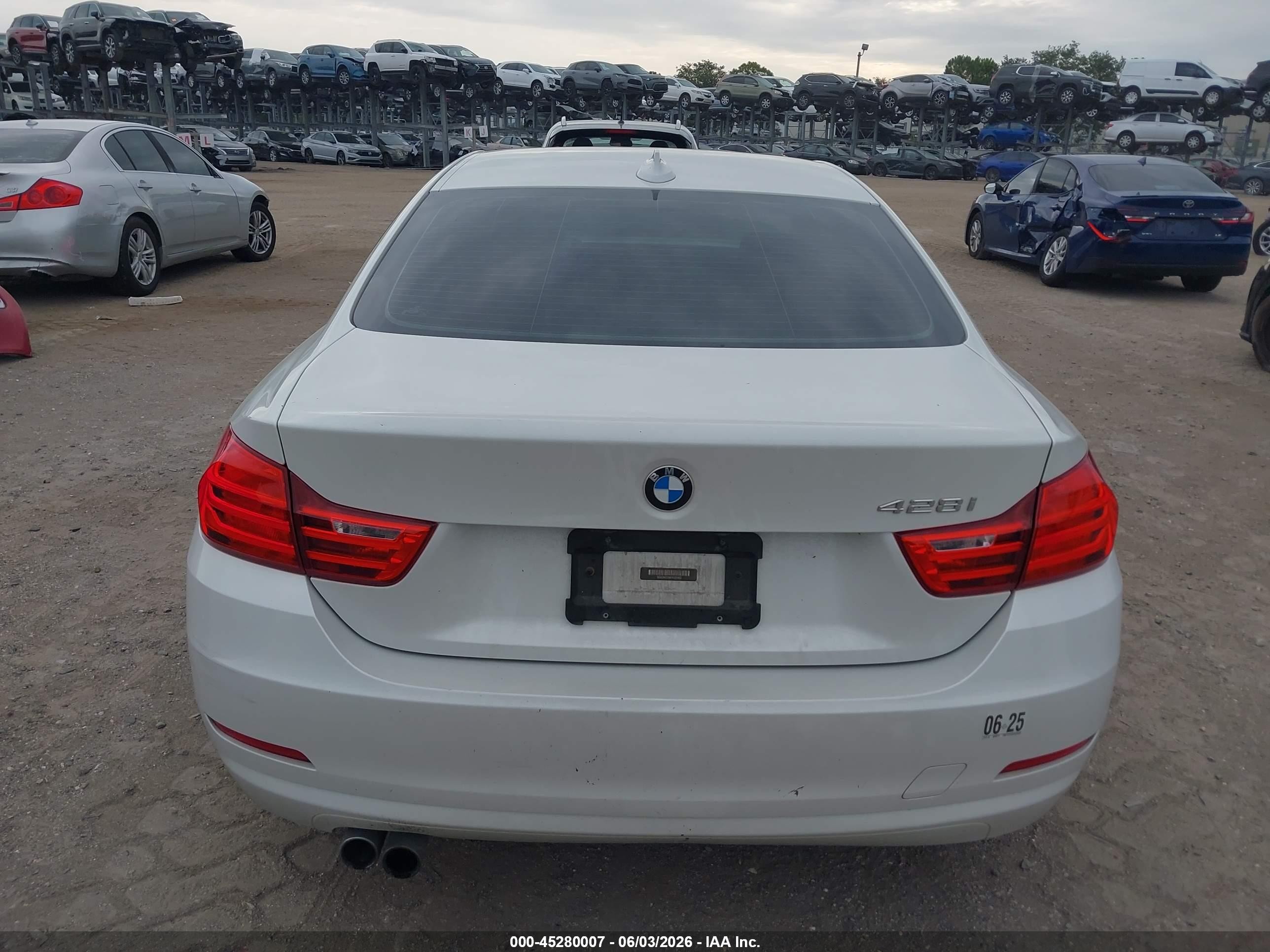 2015 Bmw 428i   White vin: WBA3N7C56FK225483