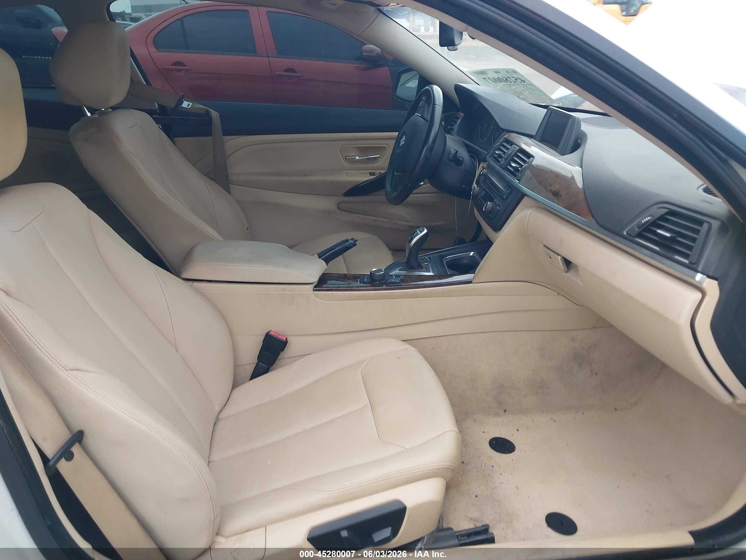 2015 Bmw 428i   White vin: WBA3N7C56FK225483