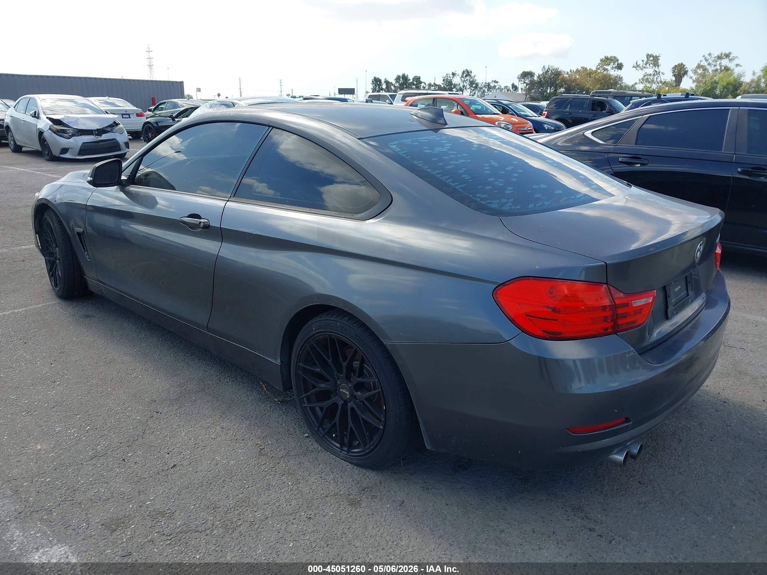 2014 Bmw 428i   Gray vin: WBA3N7C58EF718251