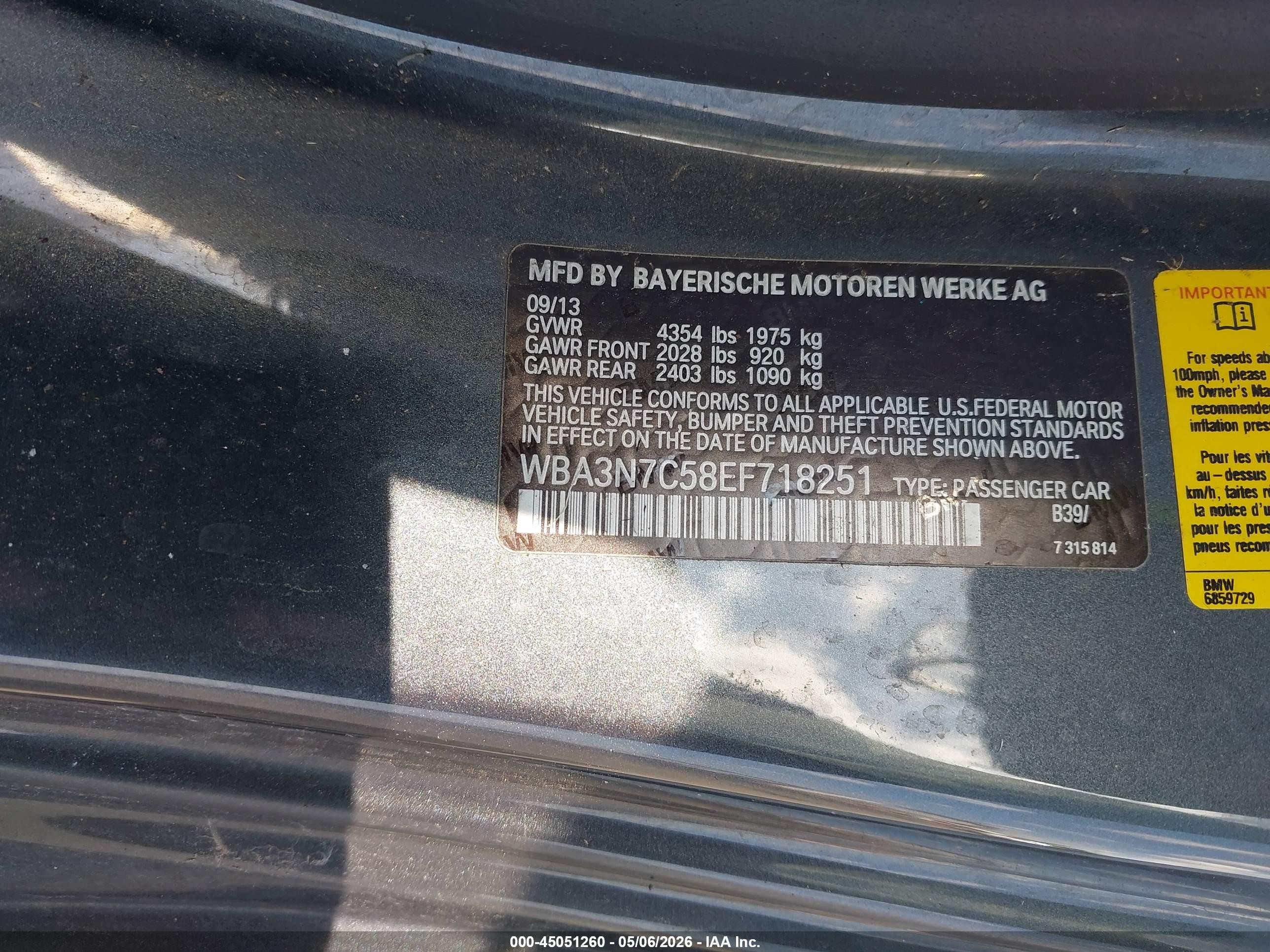 2014 Bmw 428i   Gray vin: WBA3N7C58EF718251