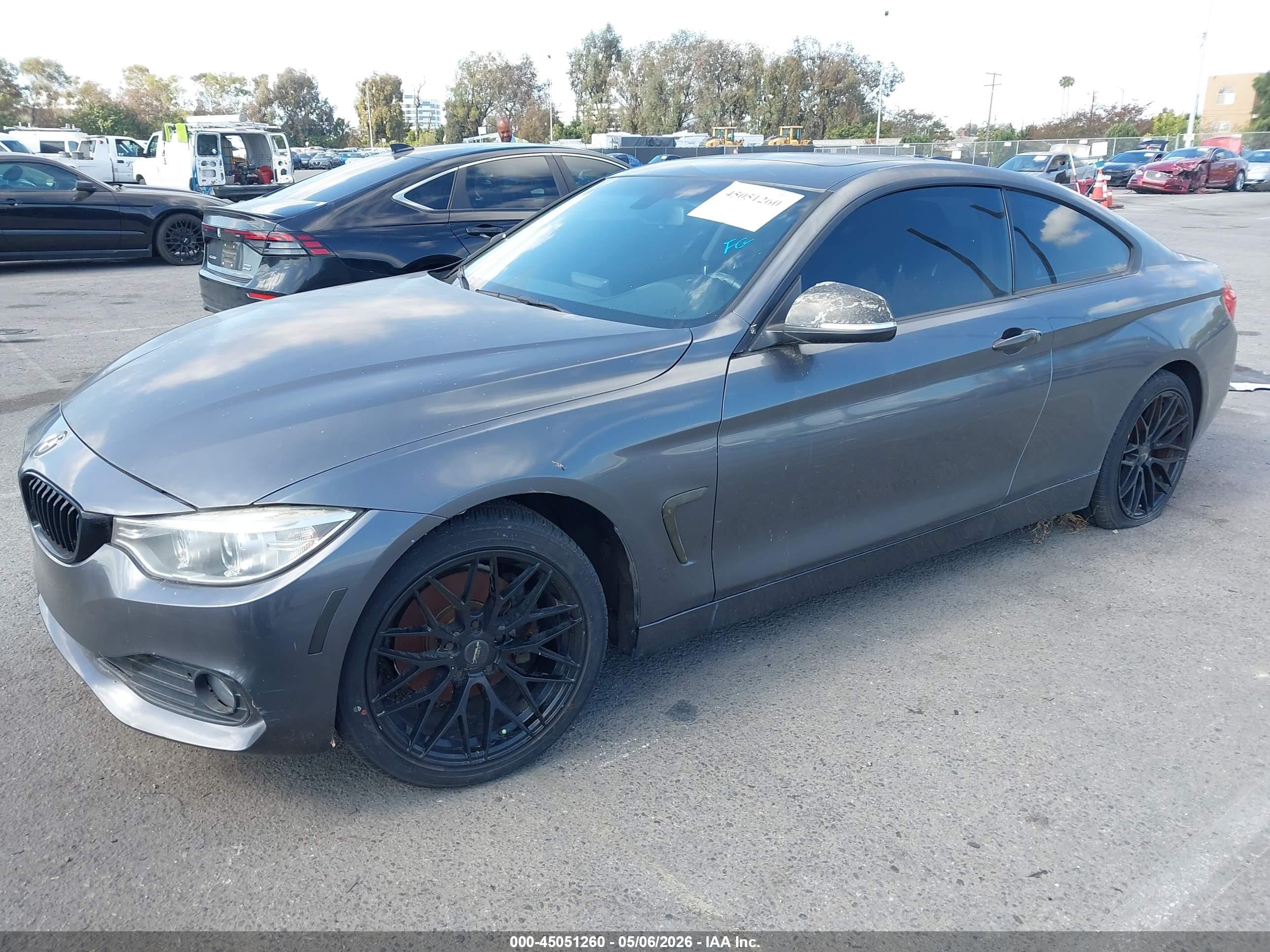 2014 Bmw 428i   Gray vin: WBA3N7C58EF718251