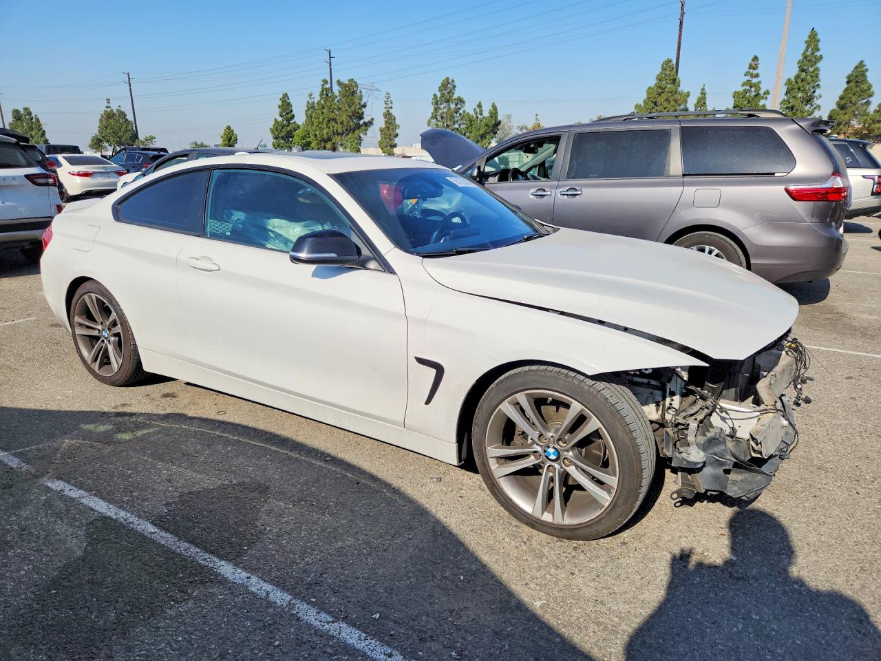 2014 Bmw 428 I White vin: WBA3N7C58EK221241