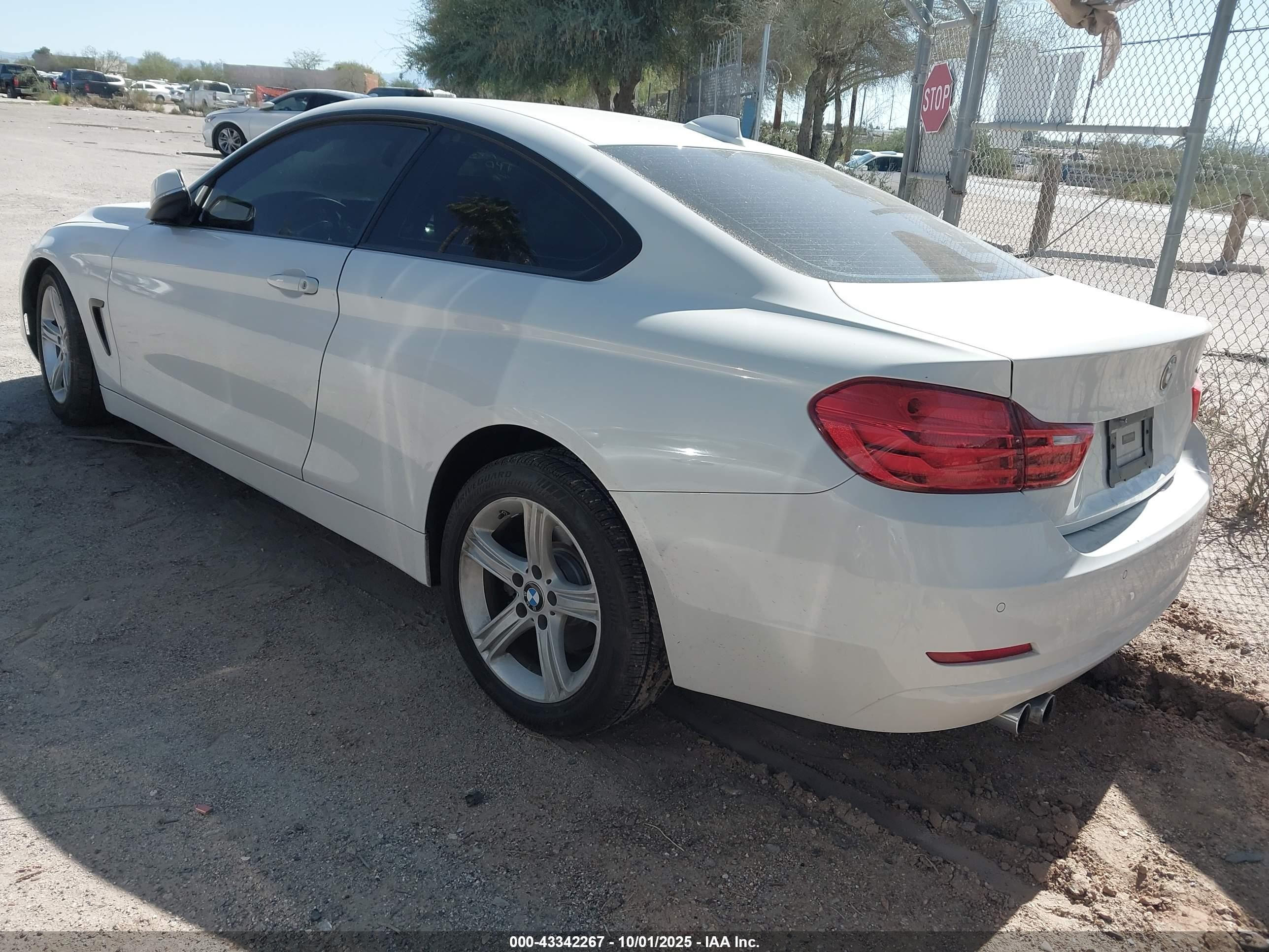 2014 Bmw 428i   White vin: WBA3N7C59EF718811