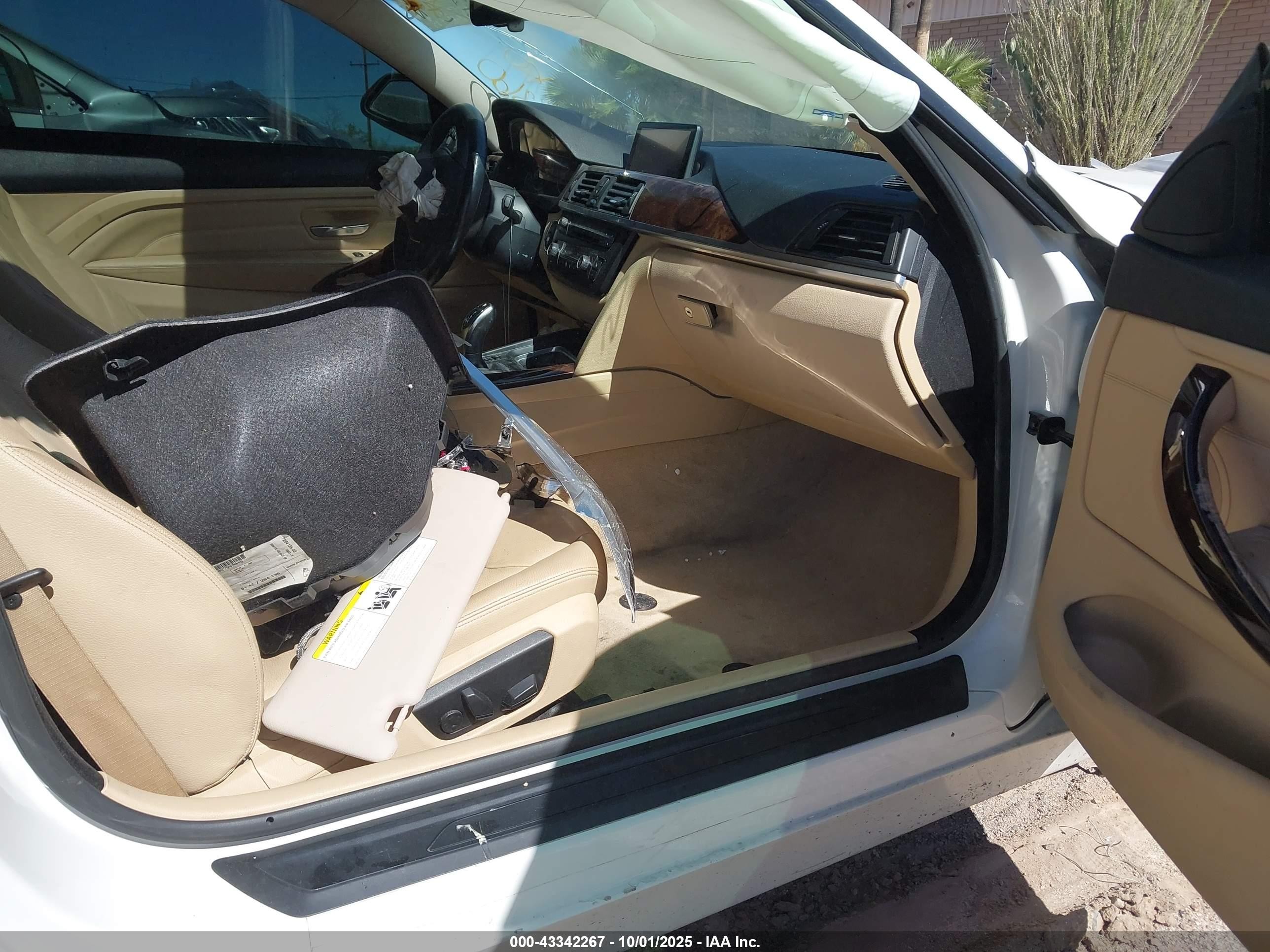 2014 Bmw 428i   White vin: WBA3N7C59EF718811