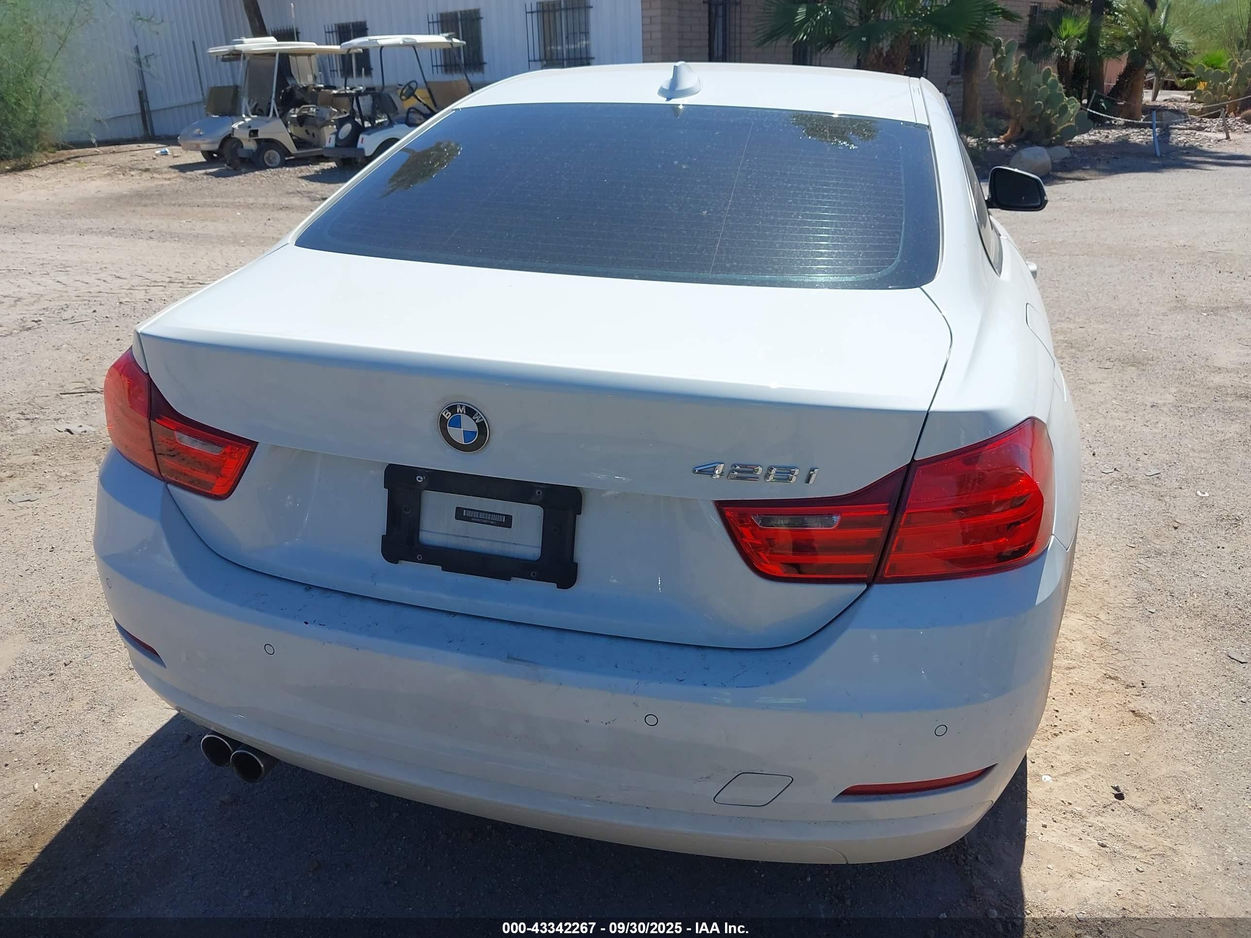 2014 Bmw 428i   White vin: WBA3N7C59EF718811