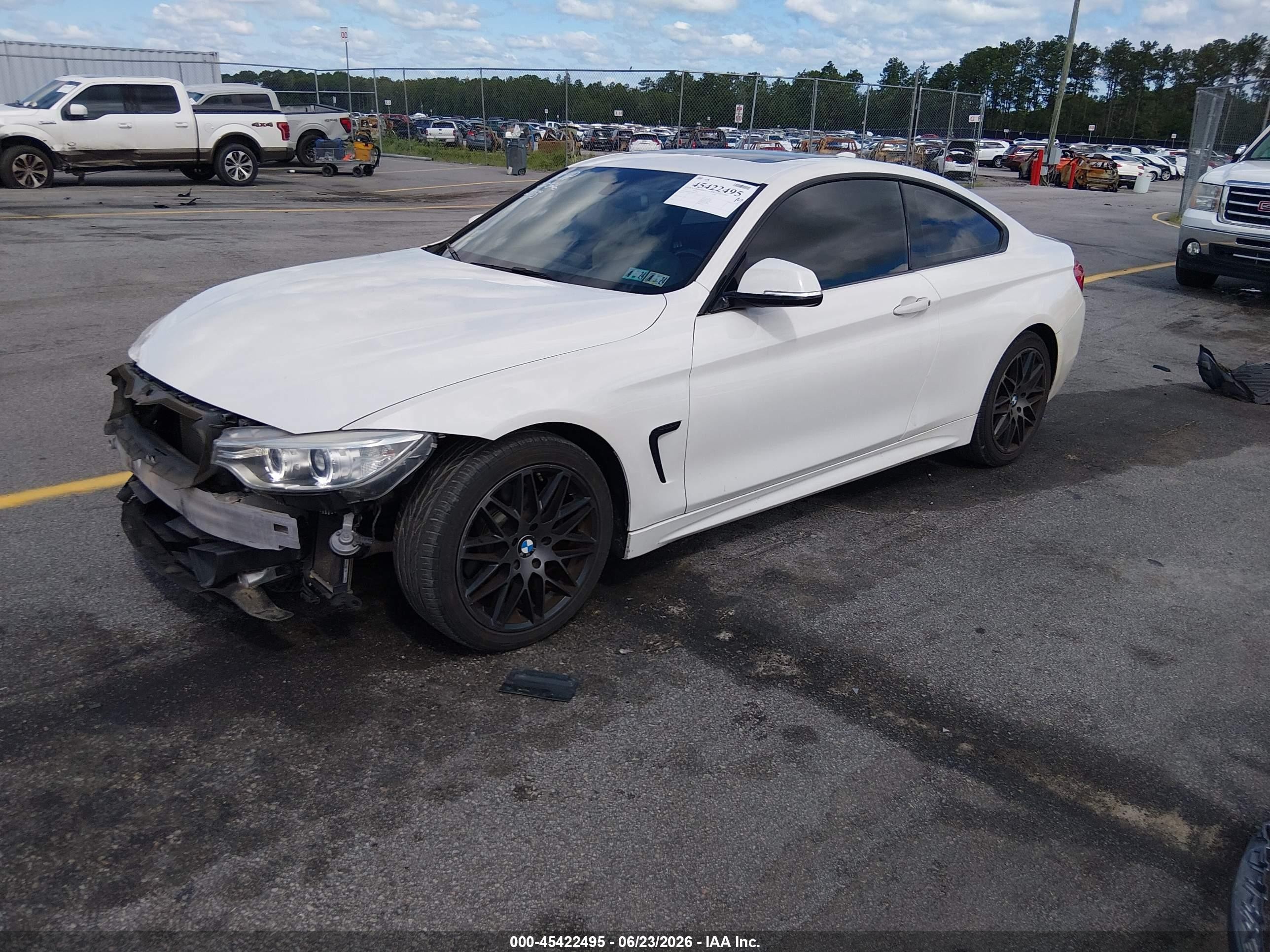 2015 Bmw 428i   Белый vin: WBA3N7C59FK222755