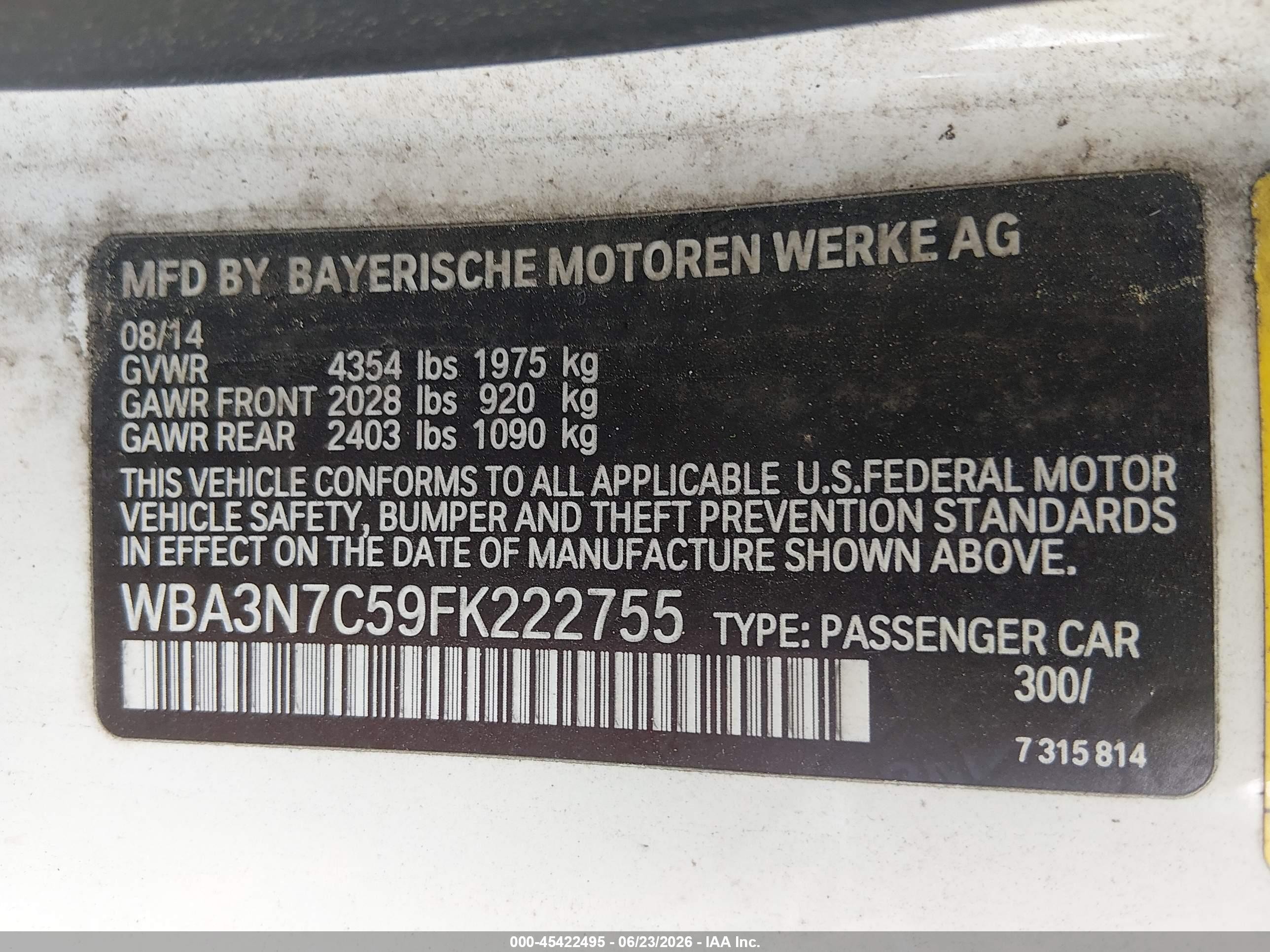 2015 Bmw 428i   Белый vin: WBA3N7C59FK222755