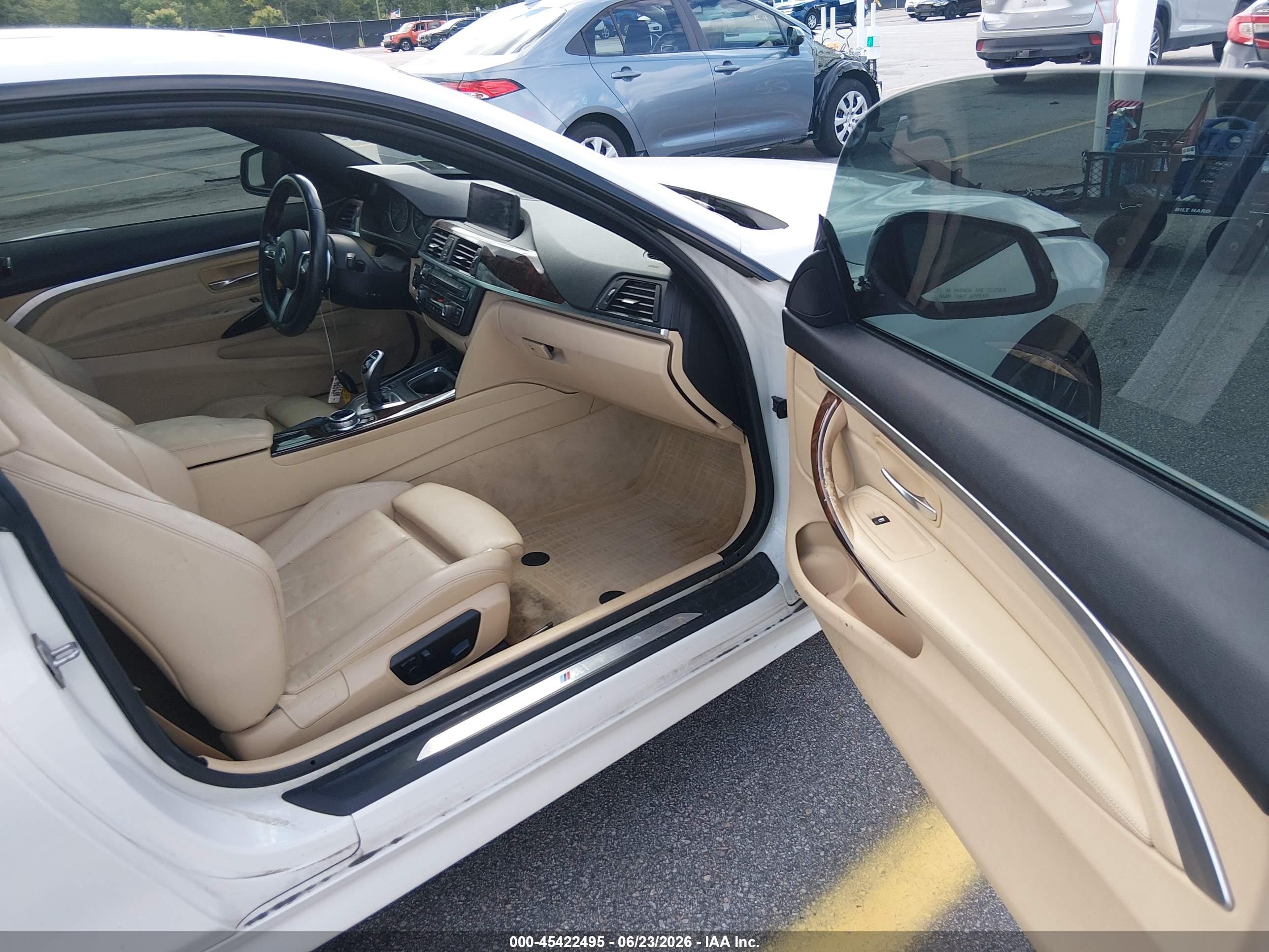 2015 Bmw 428i   Белый vin: WBA3N7C59FK222755