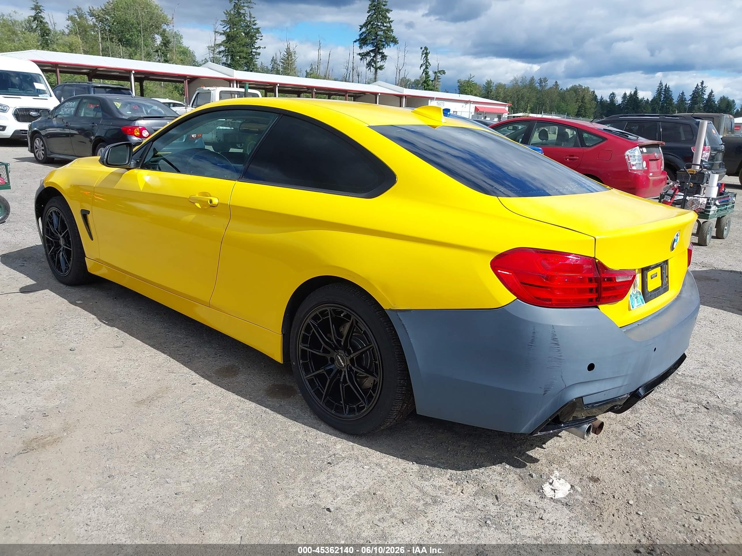 2015 Bmw 428i   Yellow vin: WBA3N7C59FK222917