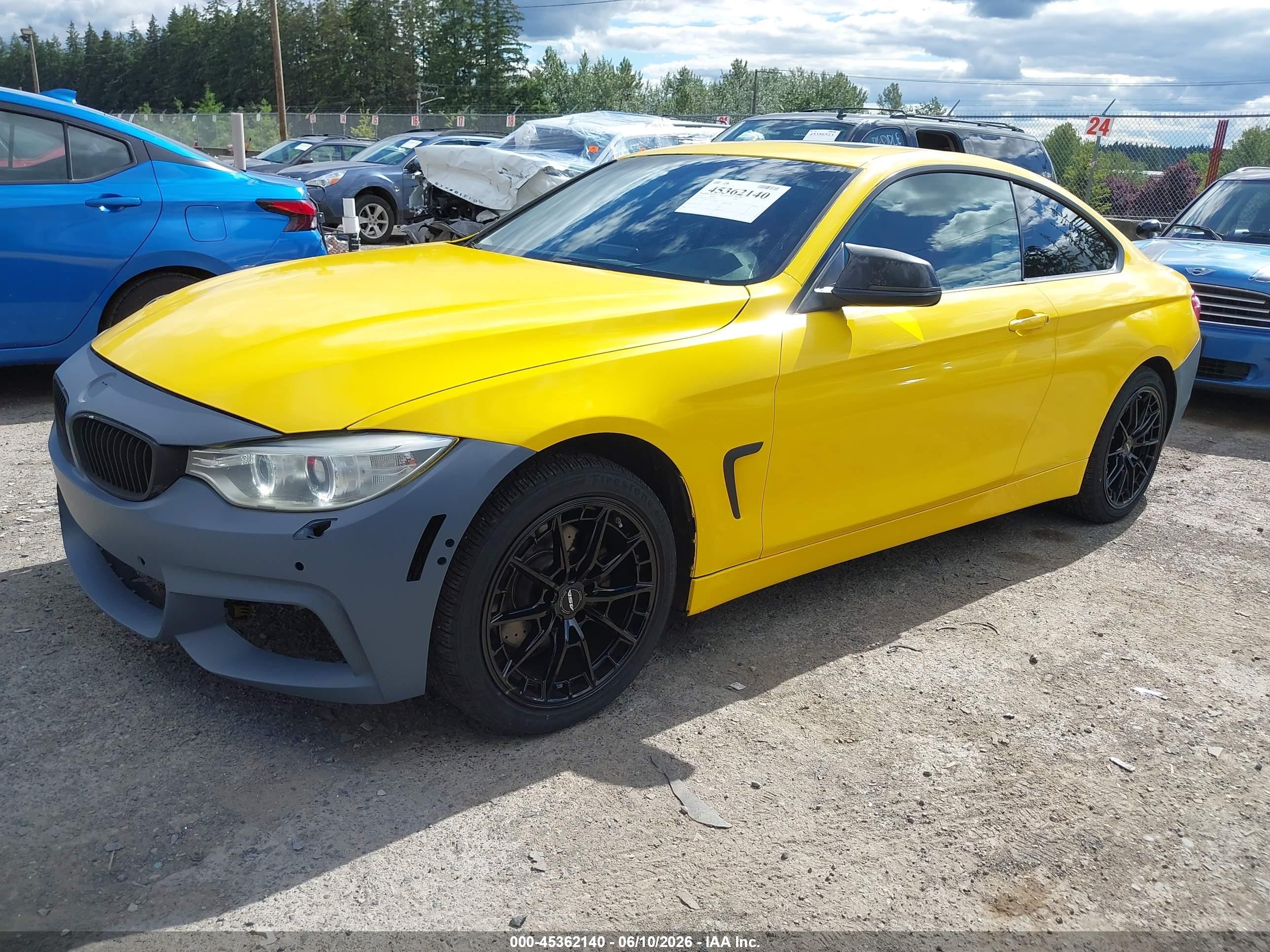 2015 Bmw 428i   Yellow vin: WBA3N7C59FK222917