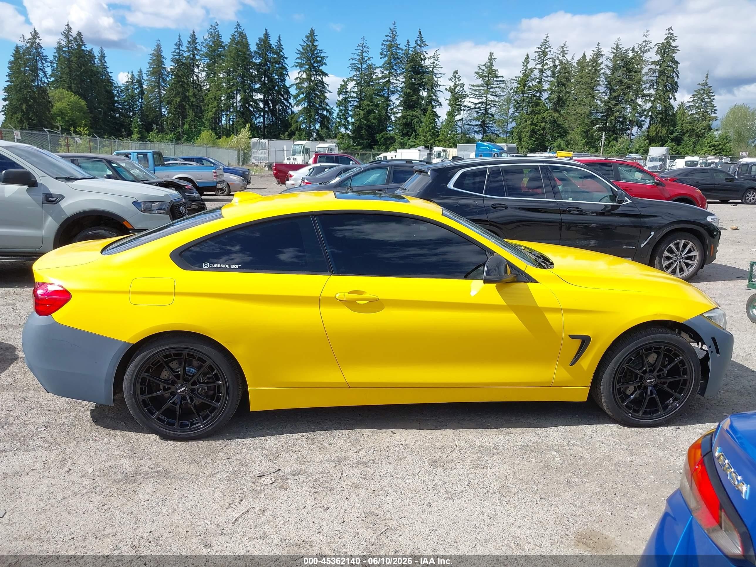 2015 Bmw 428i   Yellow vin: WBA3N7C59FK222917