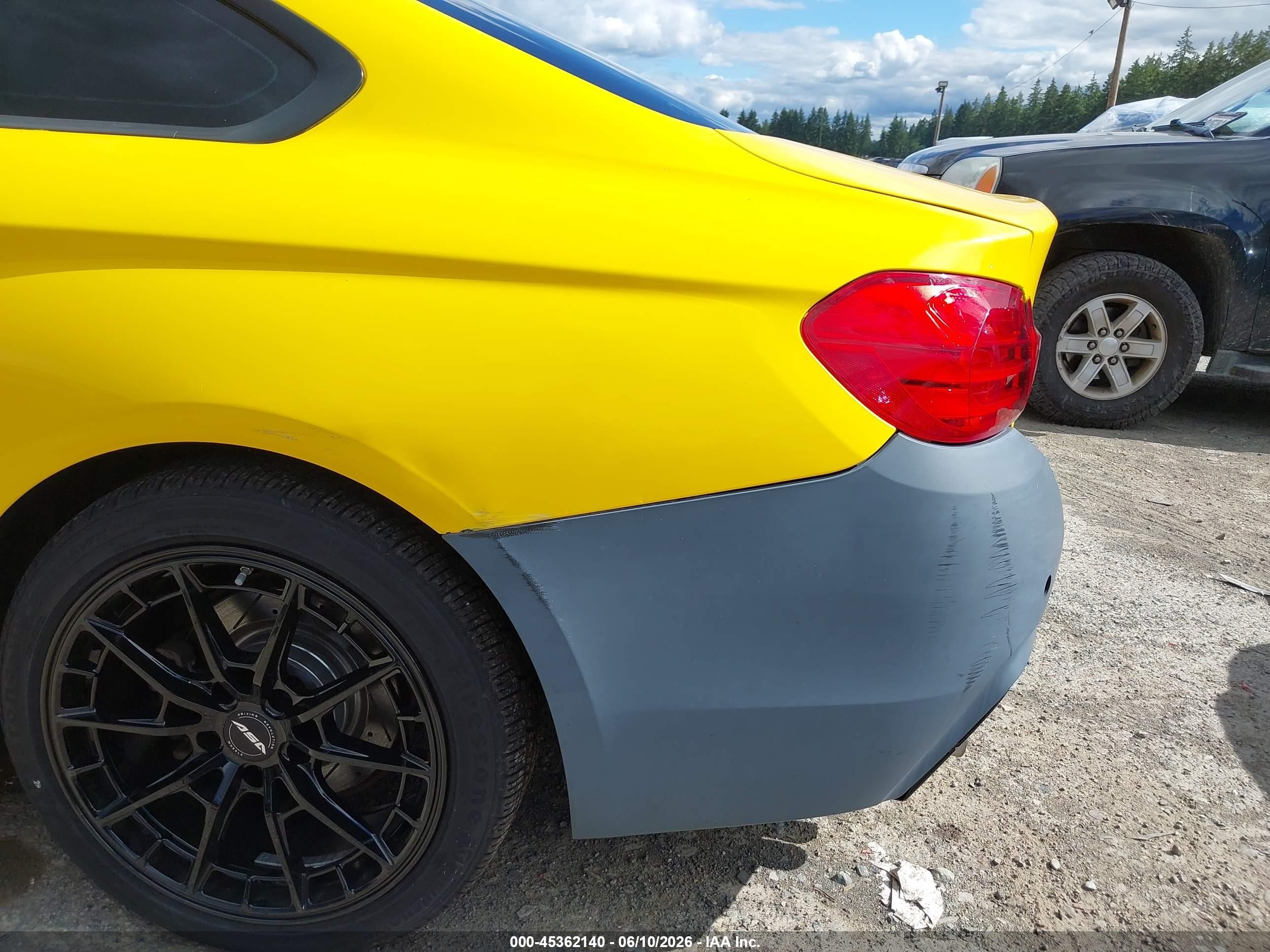 2015 Bmw 428i   Yellow vin: WBA3N7C59FK222917