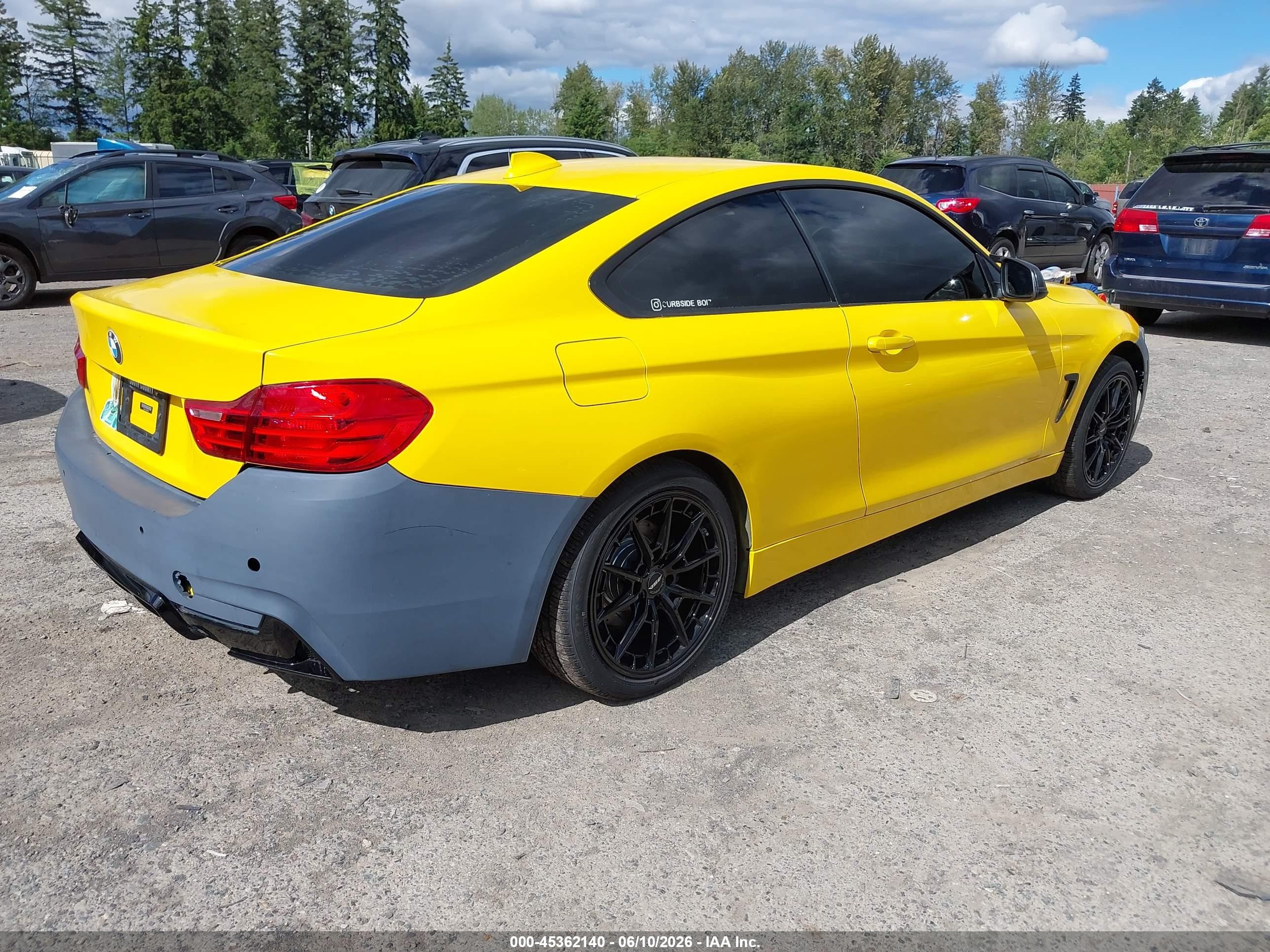 2015 Bmw 428i   Yellow vin: WBA3N7C59FK222917