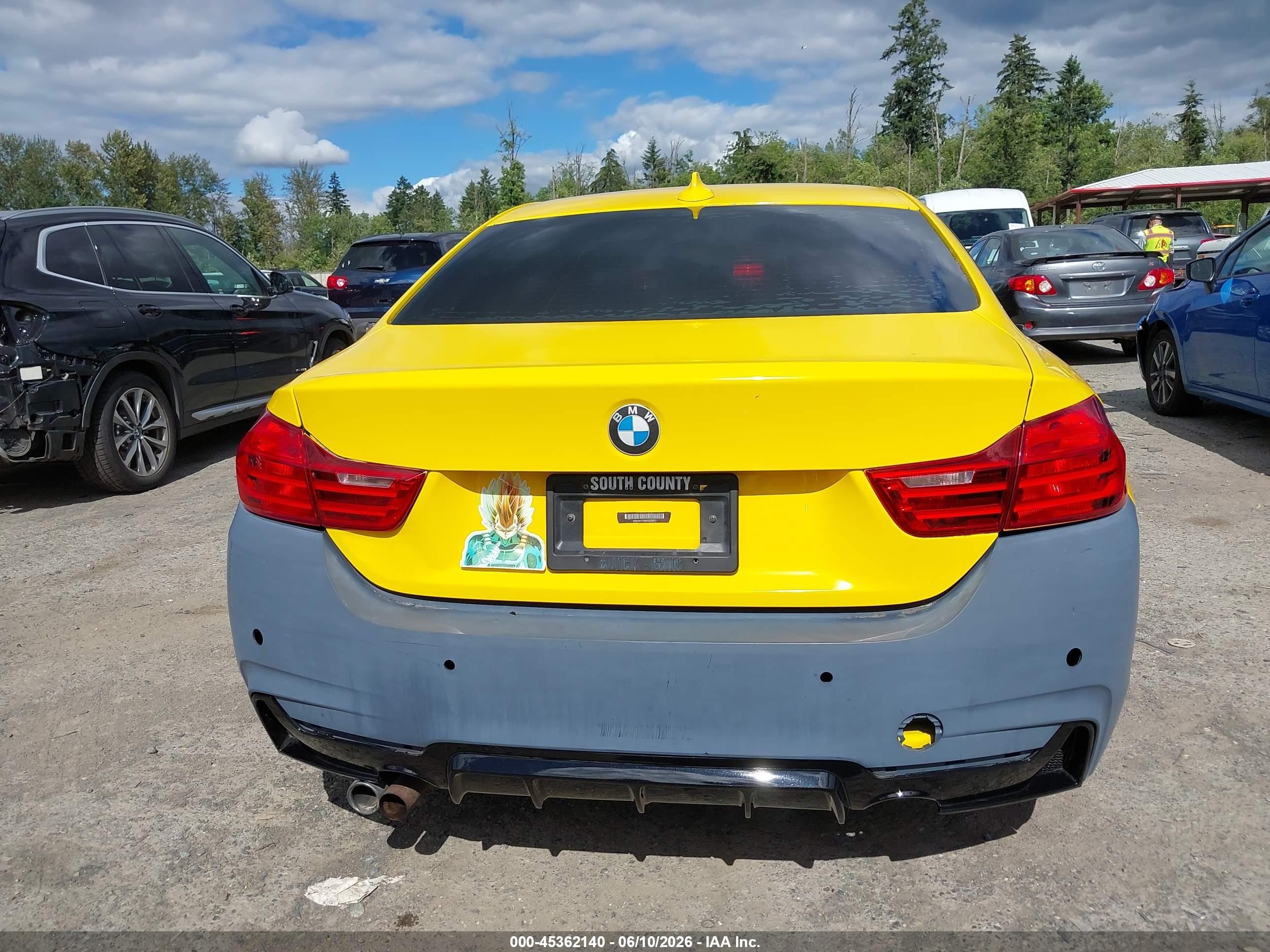 2015 Bmw 428i   Yellow vin: WBA3N7C59FK222917
