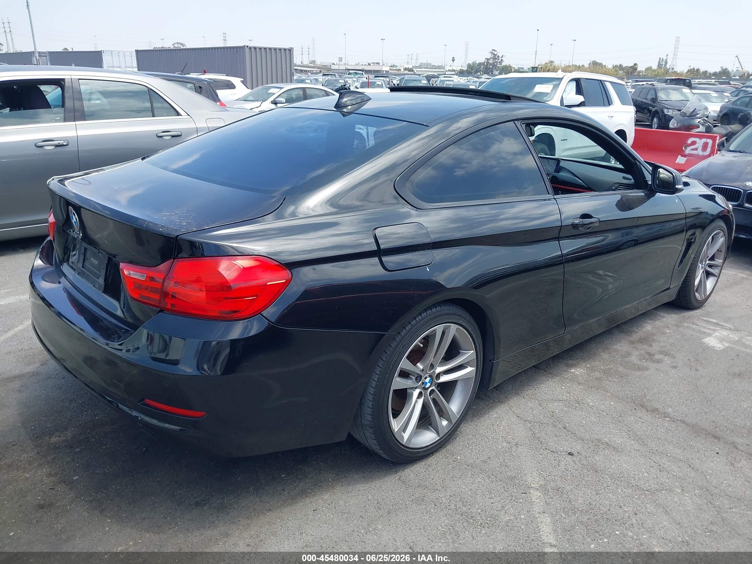 2014 Bmw 428i   Black vin: WBA3N7C5XEF719983