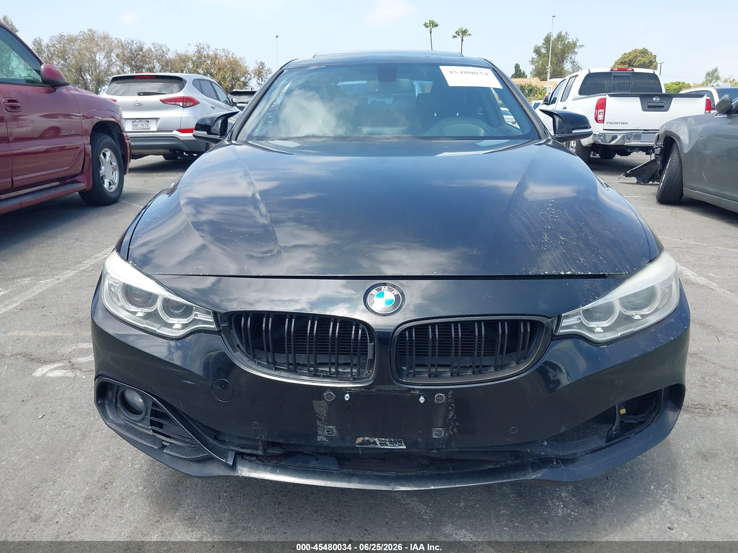 2014 Bmw 428i   Black vin: WBA3N7C5XEF719983