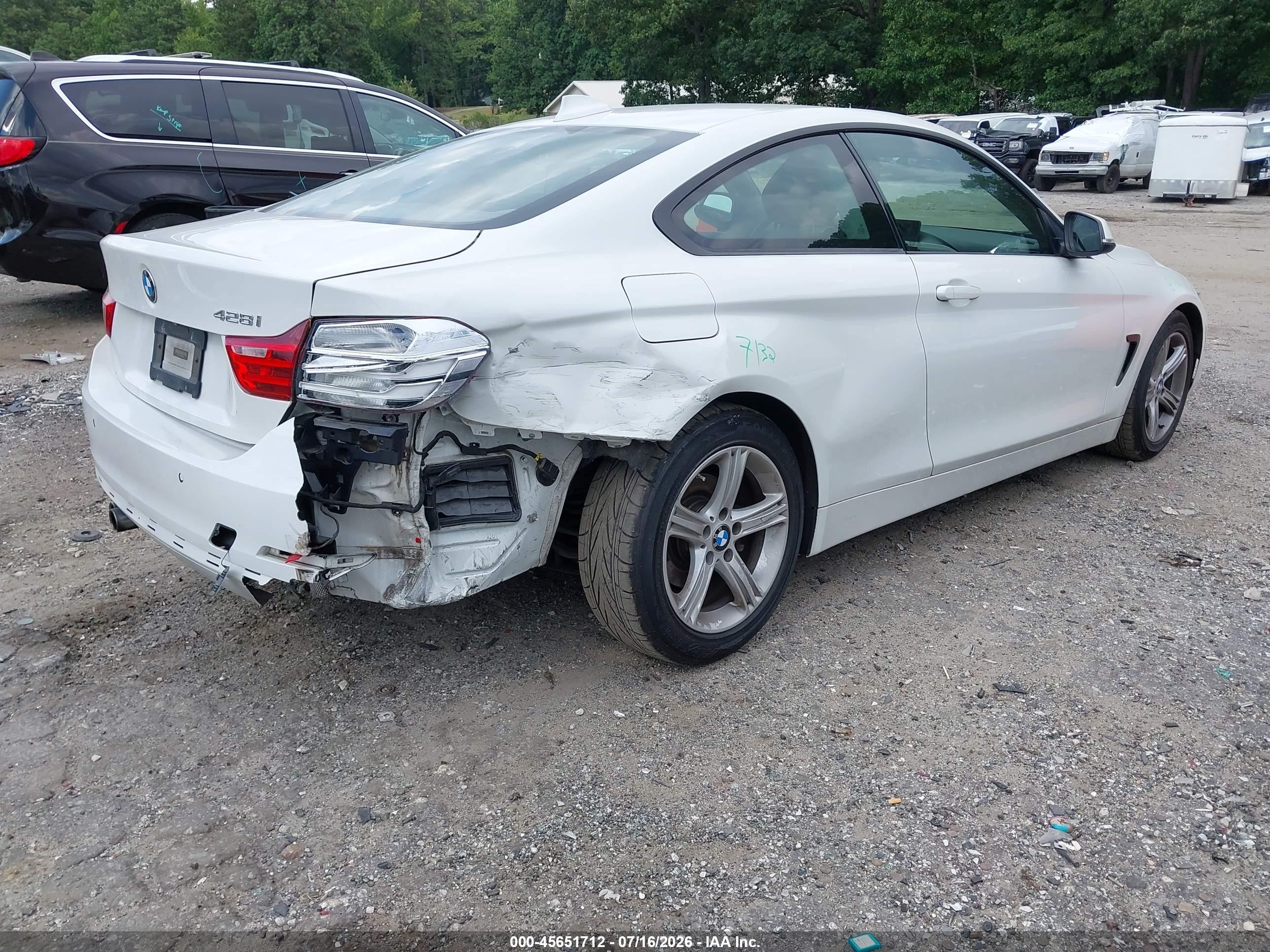2015 Bmw 428i   White vin: WBA3N7C5XFK224899