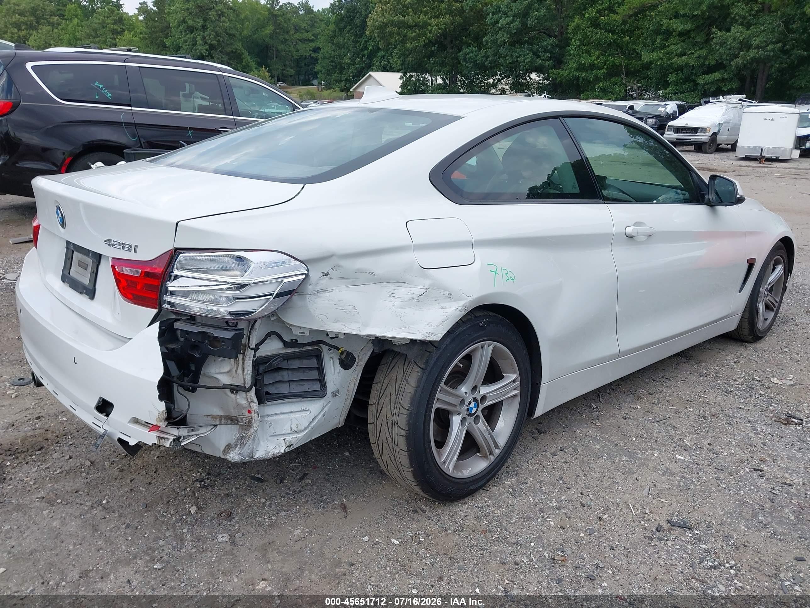2015 Bmw 428i   White vin: WBA3N7C5XFK224899