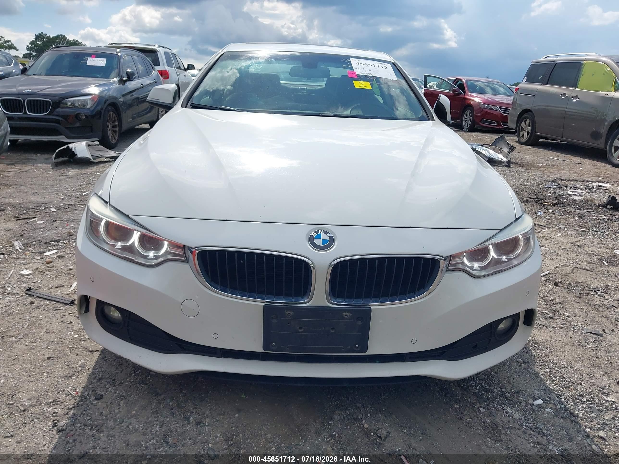 2015 Bmw 428i   White vin: WBA3N7C5XFK224899