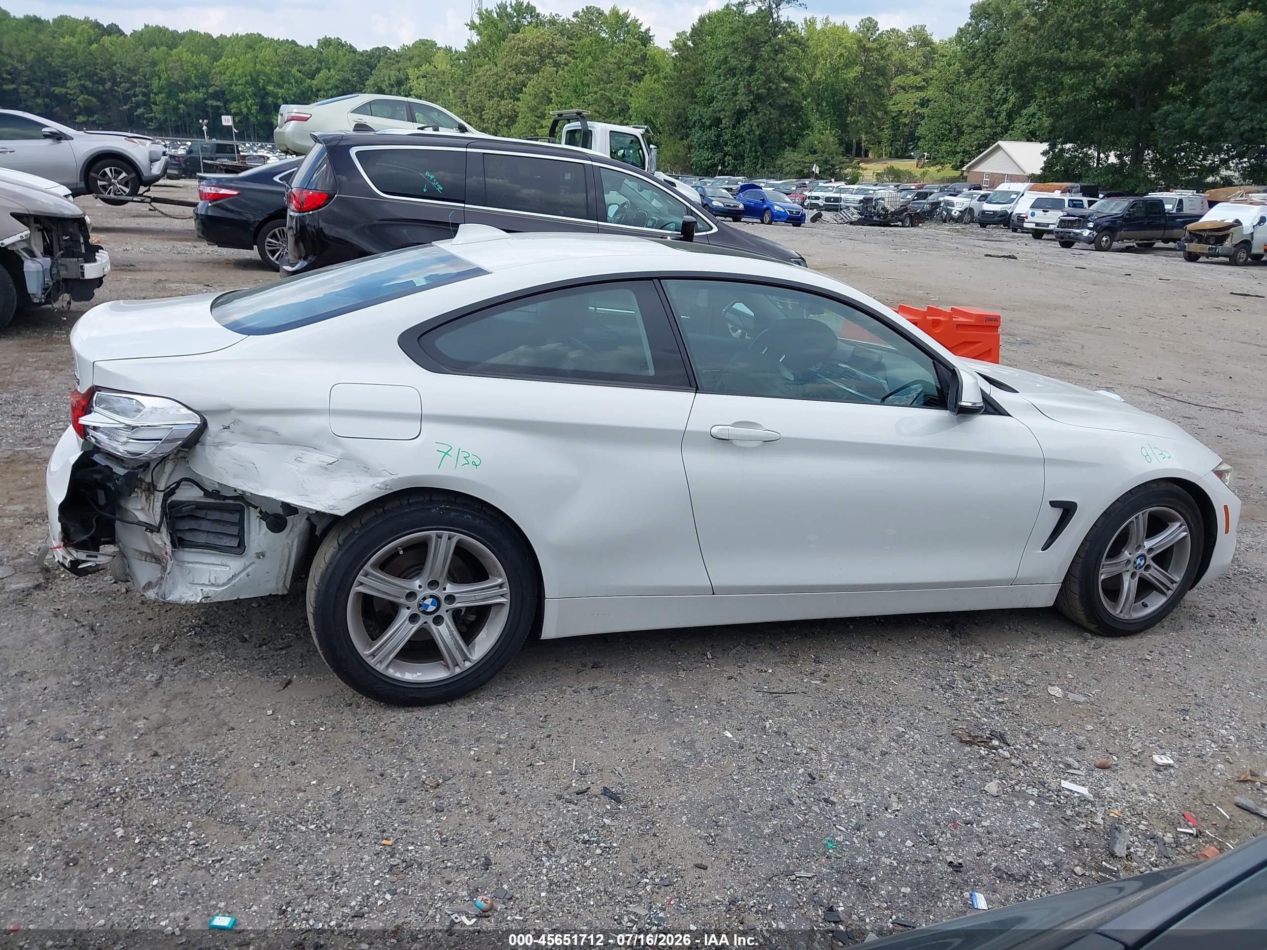 2015 Bmw 428i   White vin: WBA3N7C5XFK224899