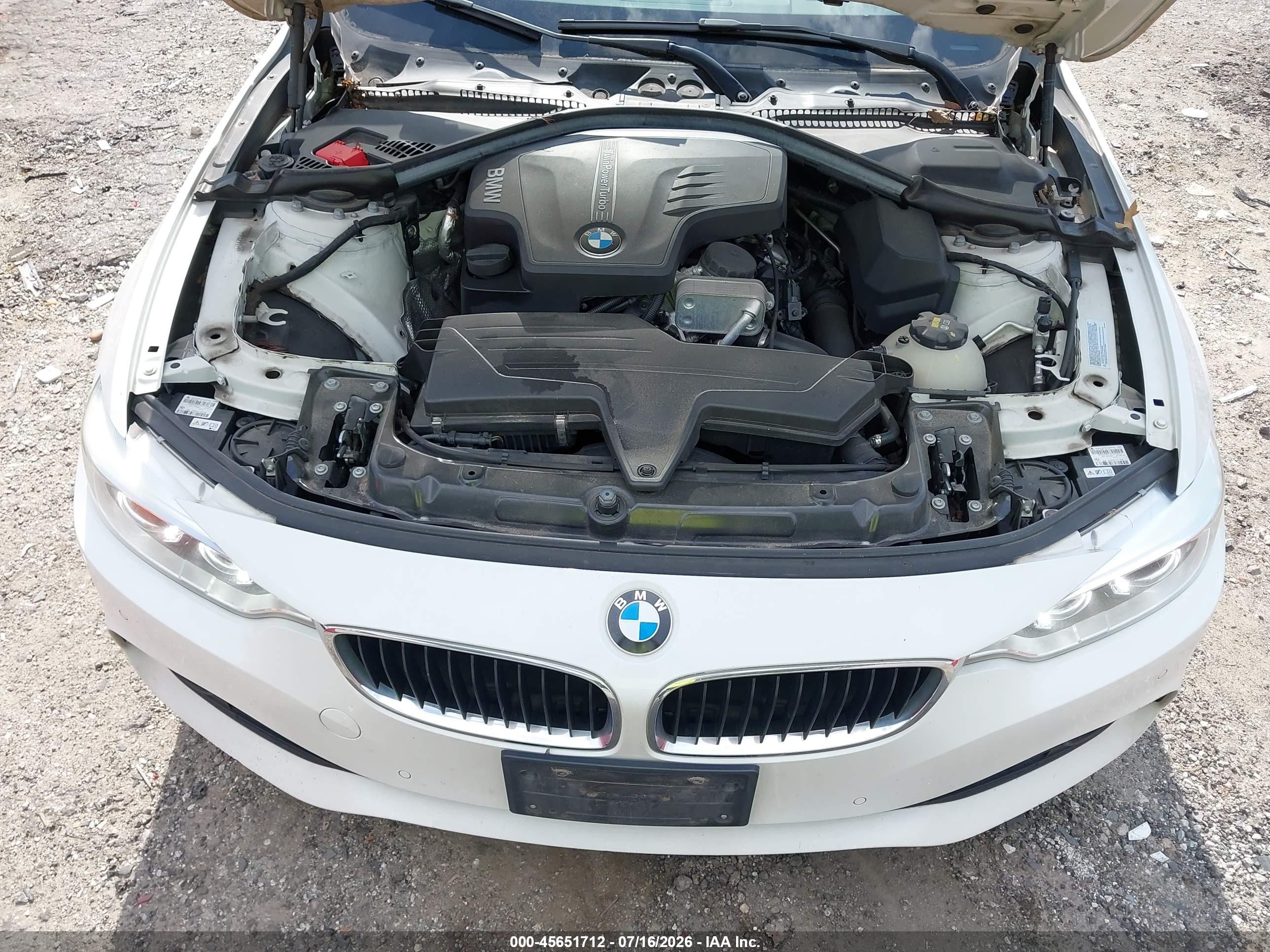 2015 Bmw 428i   White vin: WBA3N7C5XFK224899