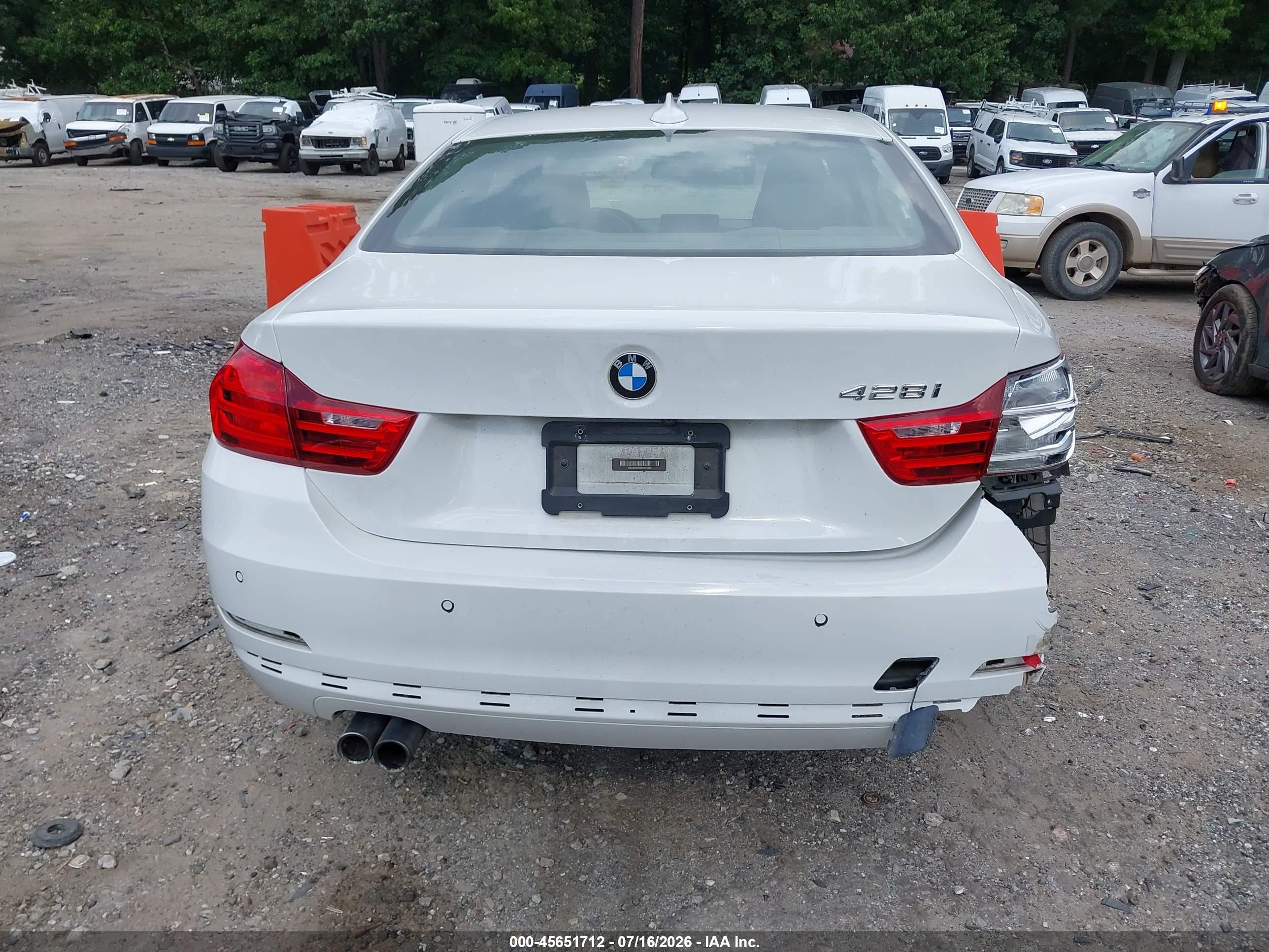 2015 Bmw 428i   White vin: WBA3N7C5XFK224899