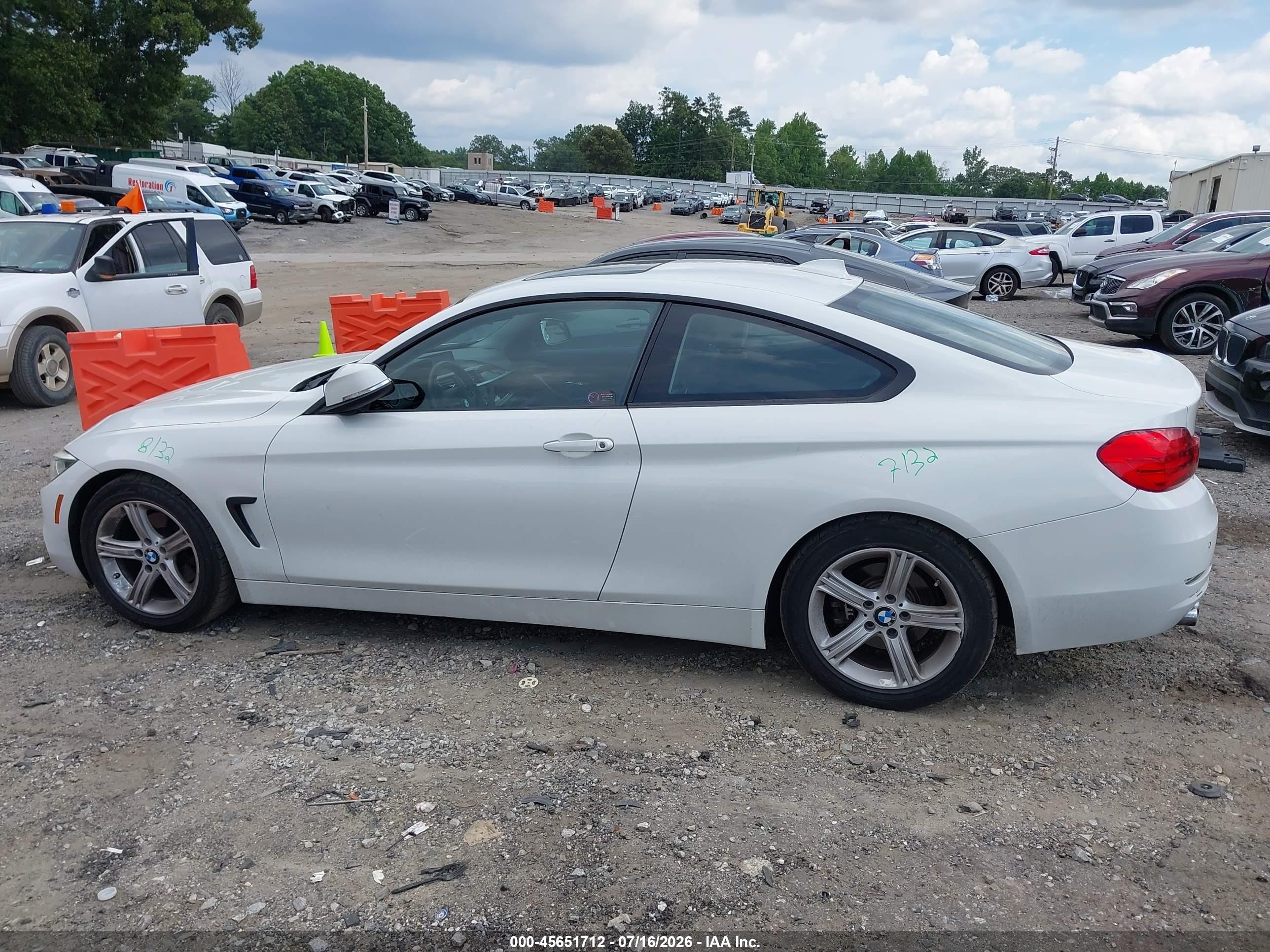 2015 Bmw 428i   White vin: WBA3N7C5XFK224899