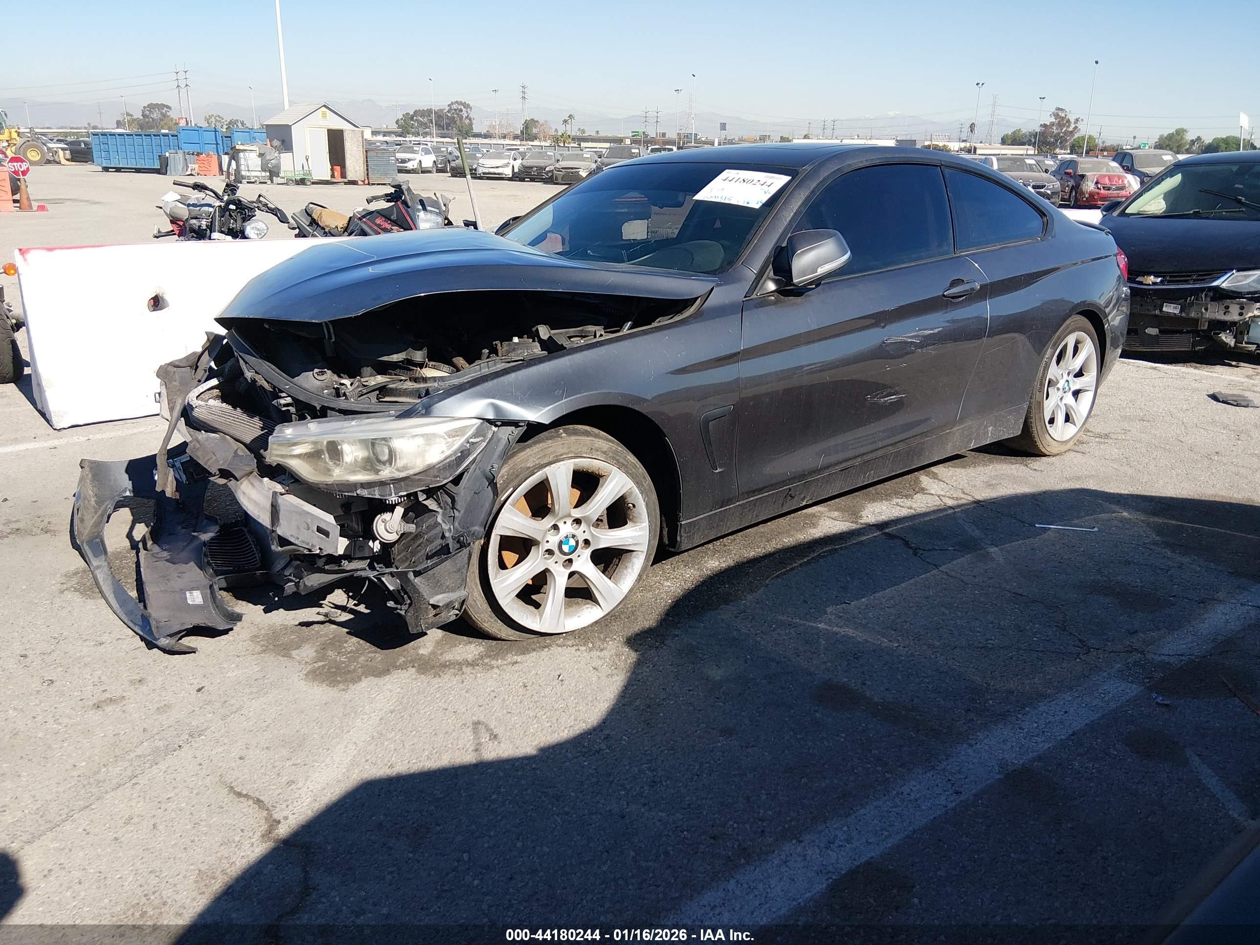 2015 Bmw 428i Gray vin: WBA3N7C5XFK225342