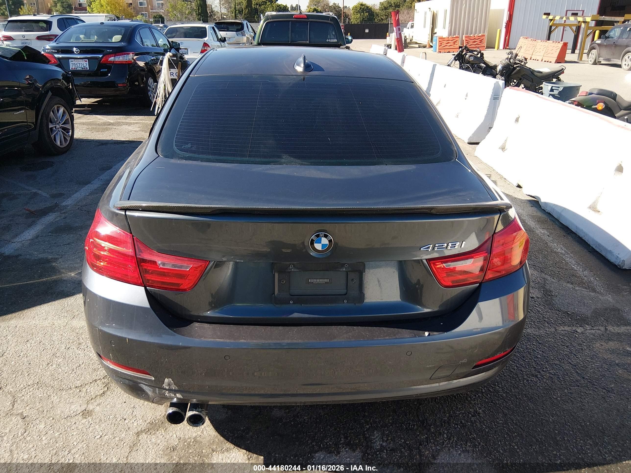 2015 Bmw 428i Gray vin: WBA3N7C5XFK225342