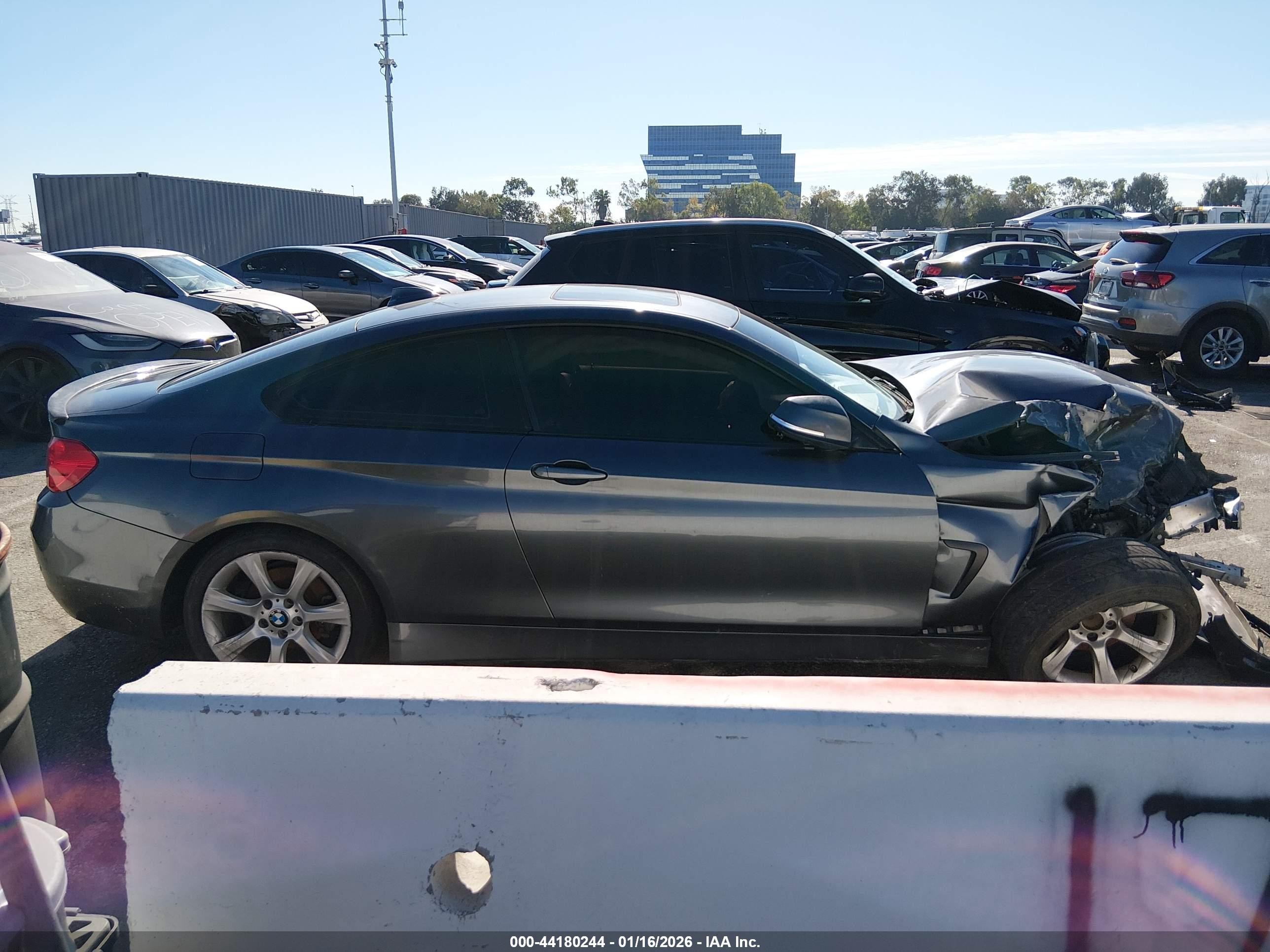2015 Bmw 428i Gray vin: WBA3N7C5XFK225342
