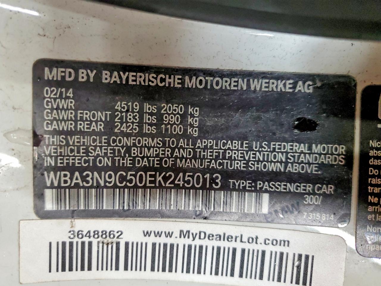 2014 Bmw Motorrad 428 Xi White vin: WBA3N9C50EK245013