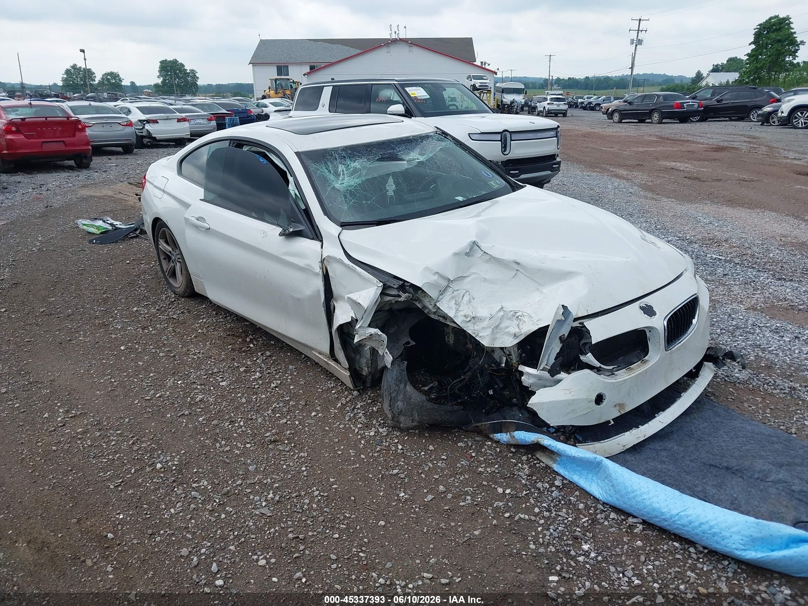2014 Bmw 428i Xdrive White vin: WBA3N9C51EF721617