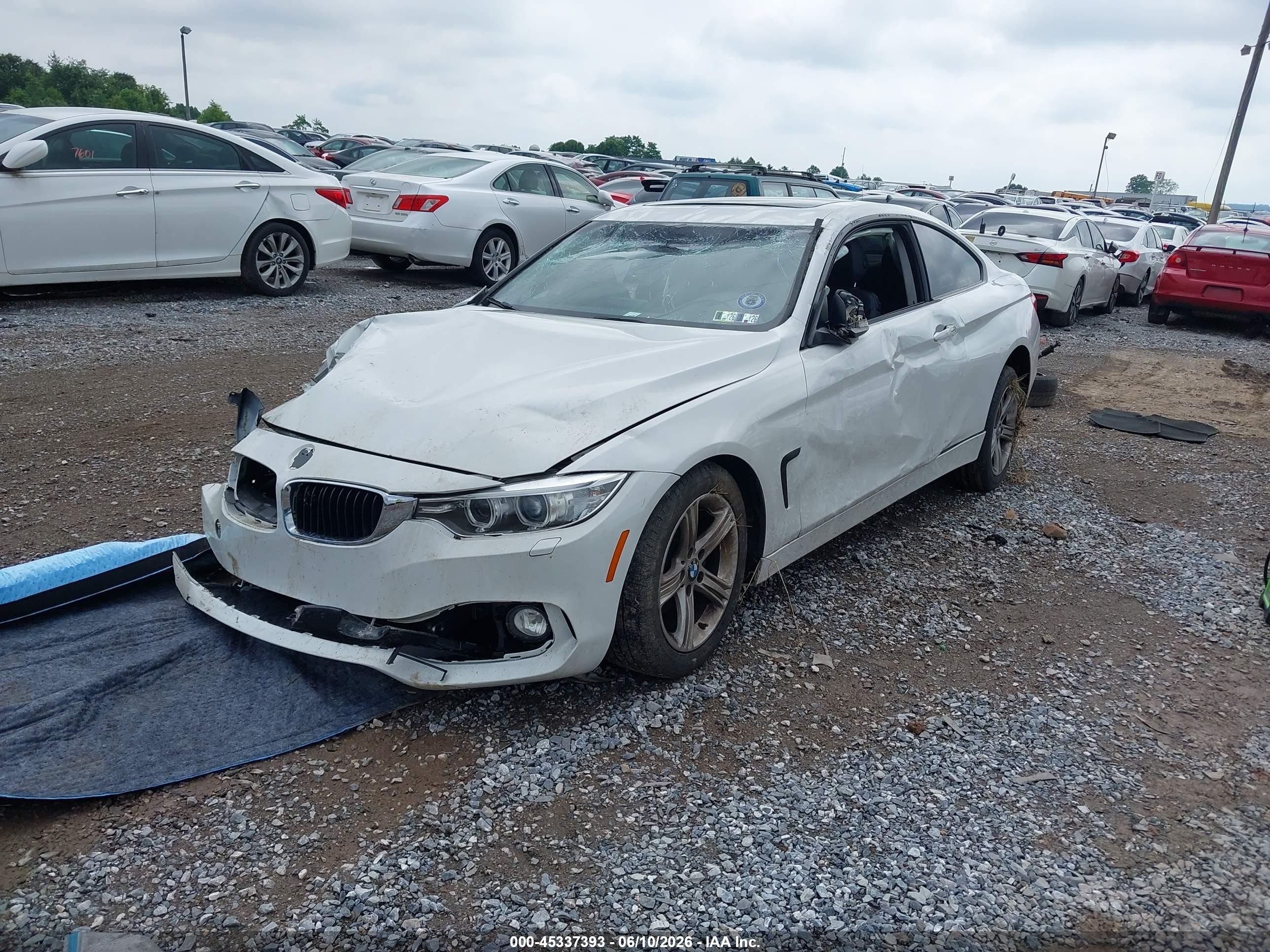 2014 Bmw 428i Xdrive White vin: WBA3N9C51EF721617