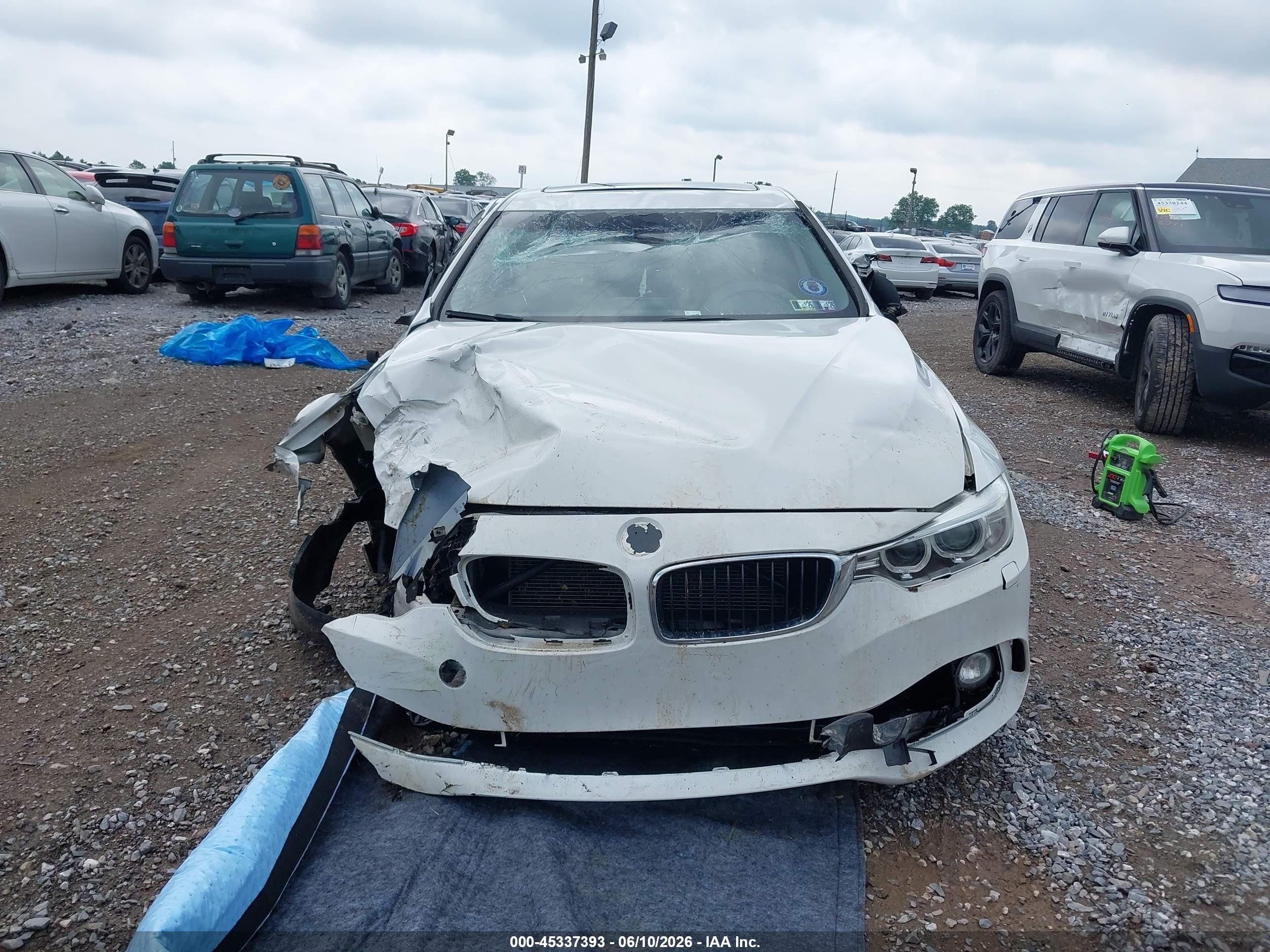 2014 Bmw 428i Xdrive White vin: WBA3N9C51EF721617