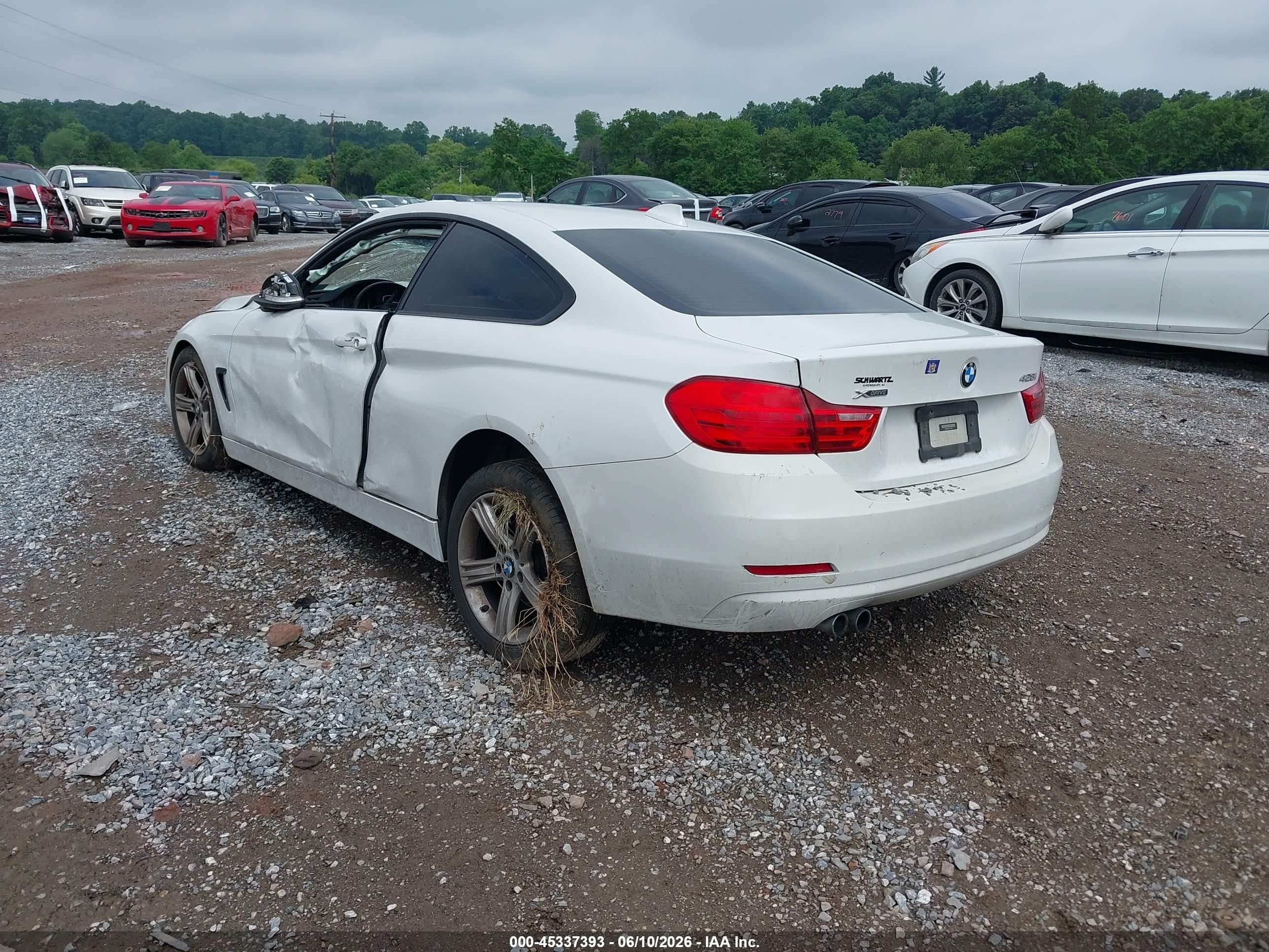 2014 Bmw 428i Xdrive White vin: WBA3N9C51EF721617