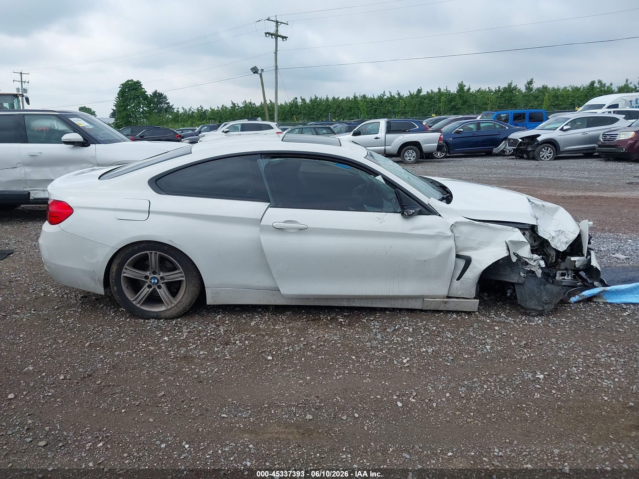 2014 Bmw 428i Xdrive White vin: WBA3N9C51EF721617