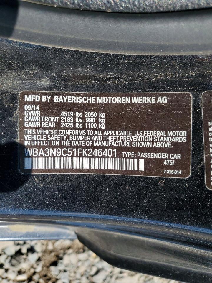 2015 Bmw 428 Xi Black vin: WBA3N9C51FK246401