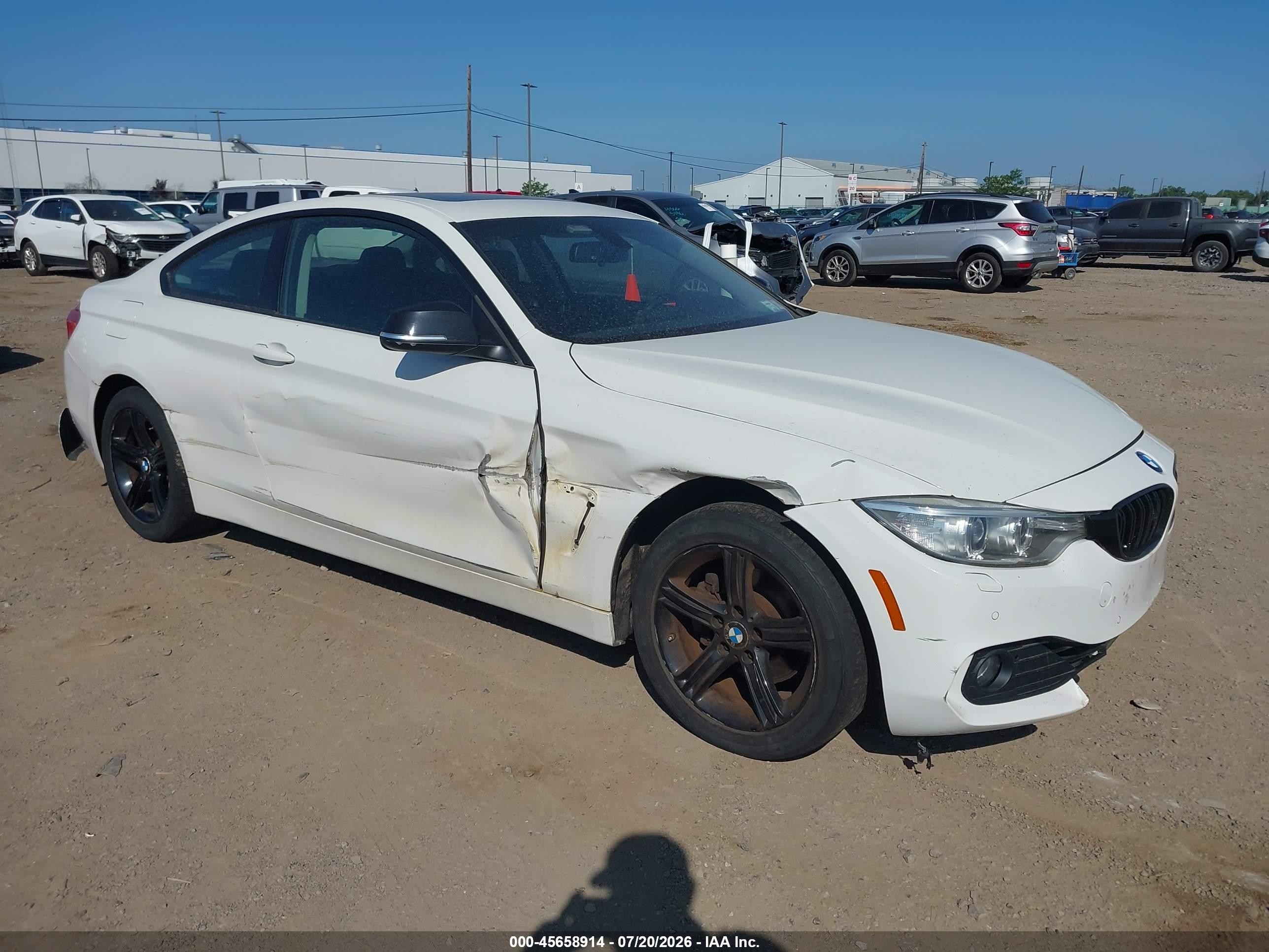 2015 Bmw 428i Xdrive Белый vin: WBA3N9C52FK246892