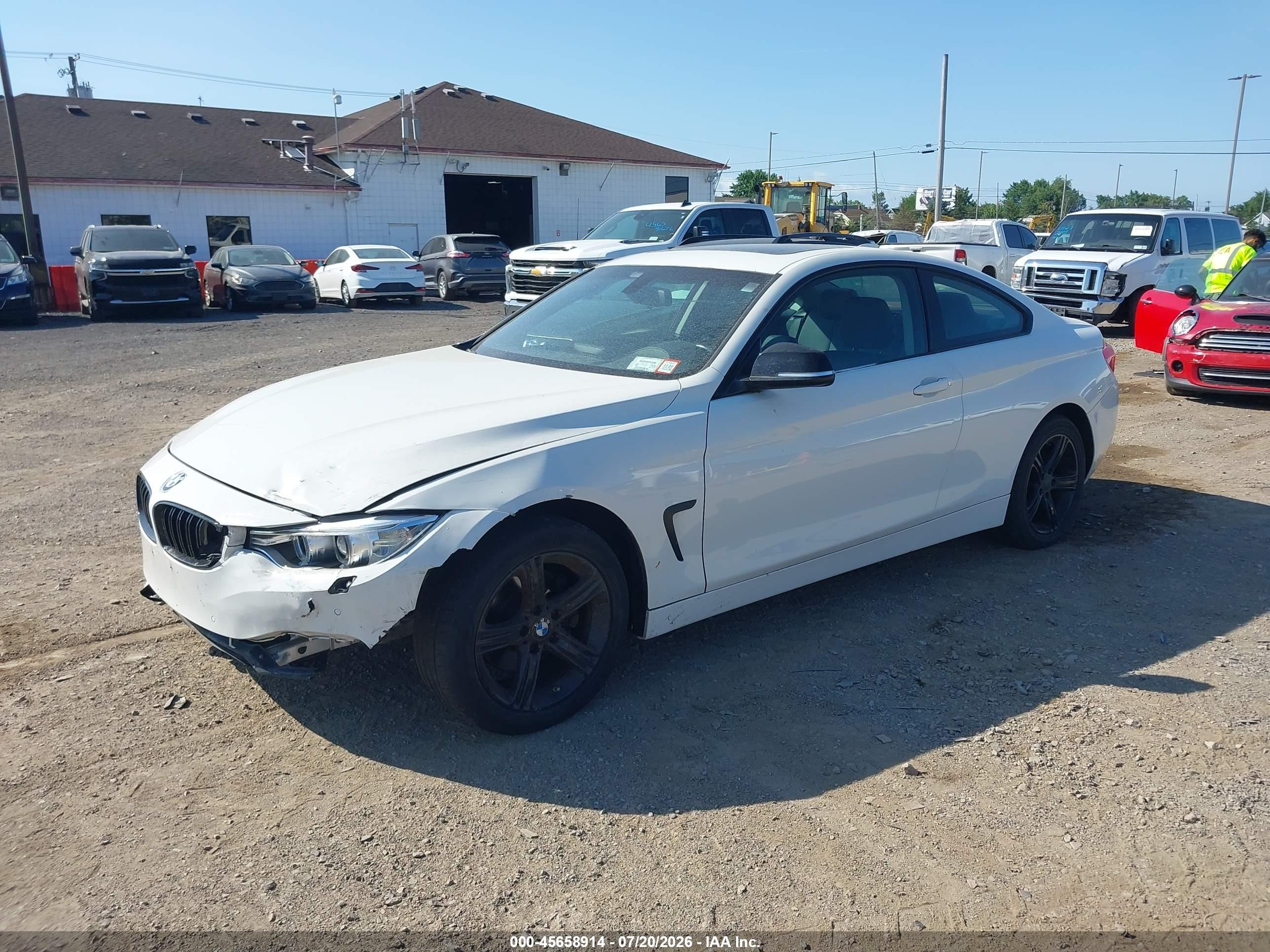 2015 Bmw 428i Xdrive White vin: WBA3N9C52FK246892