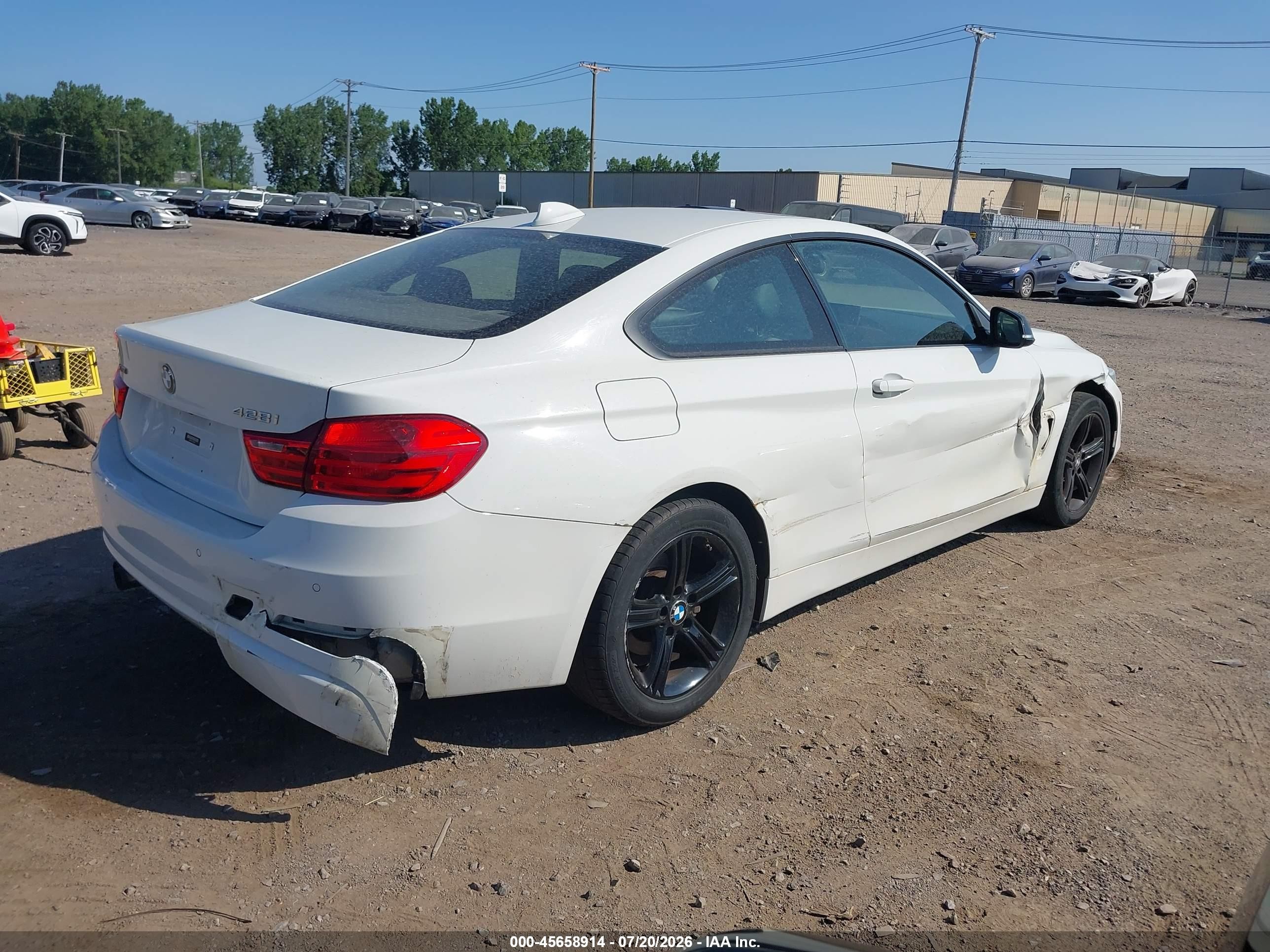 2015 Bmw 428i Xdrive White vin: WBA3N9C52FK246892