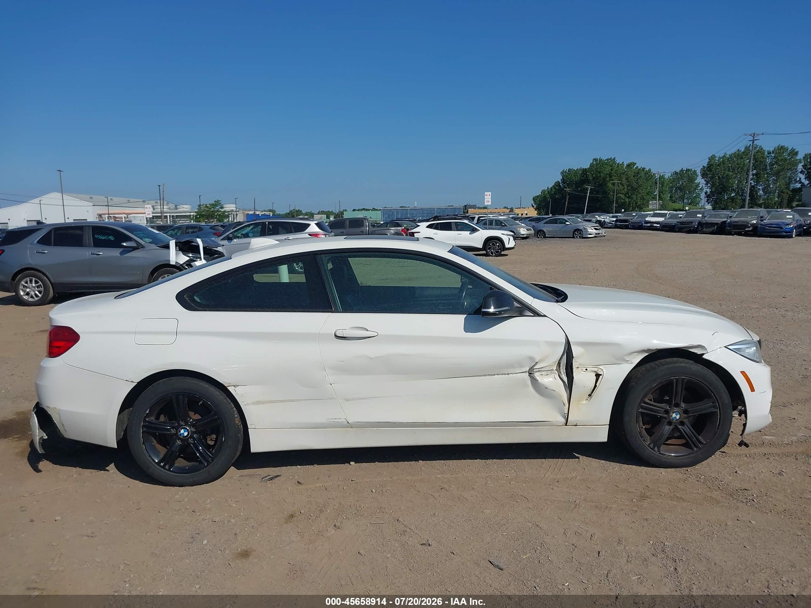 2015 Bmw 428i Xdrive White vin: WBA3N9C52FK246892