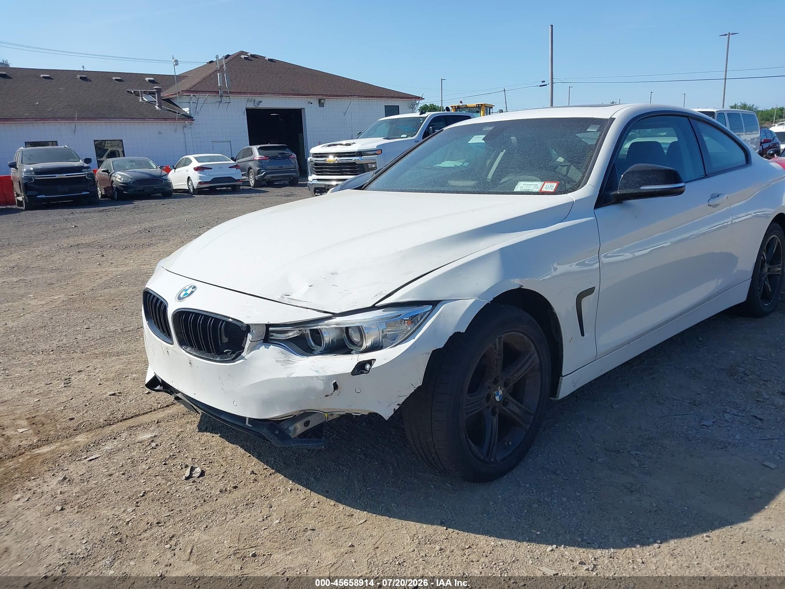 2015 Bmw 428i Xdrive White vin: WBA3N9C52FK246892
