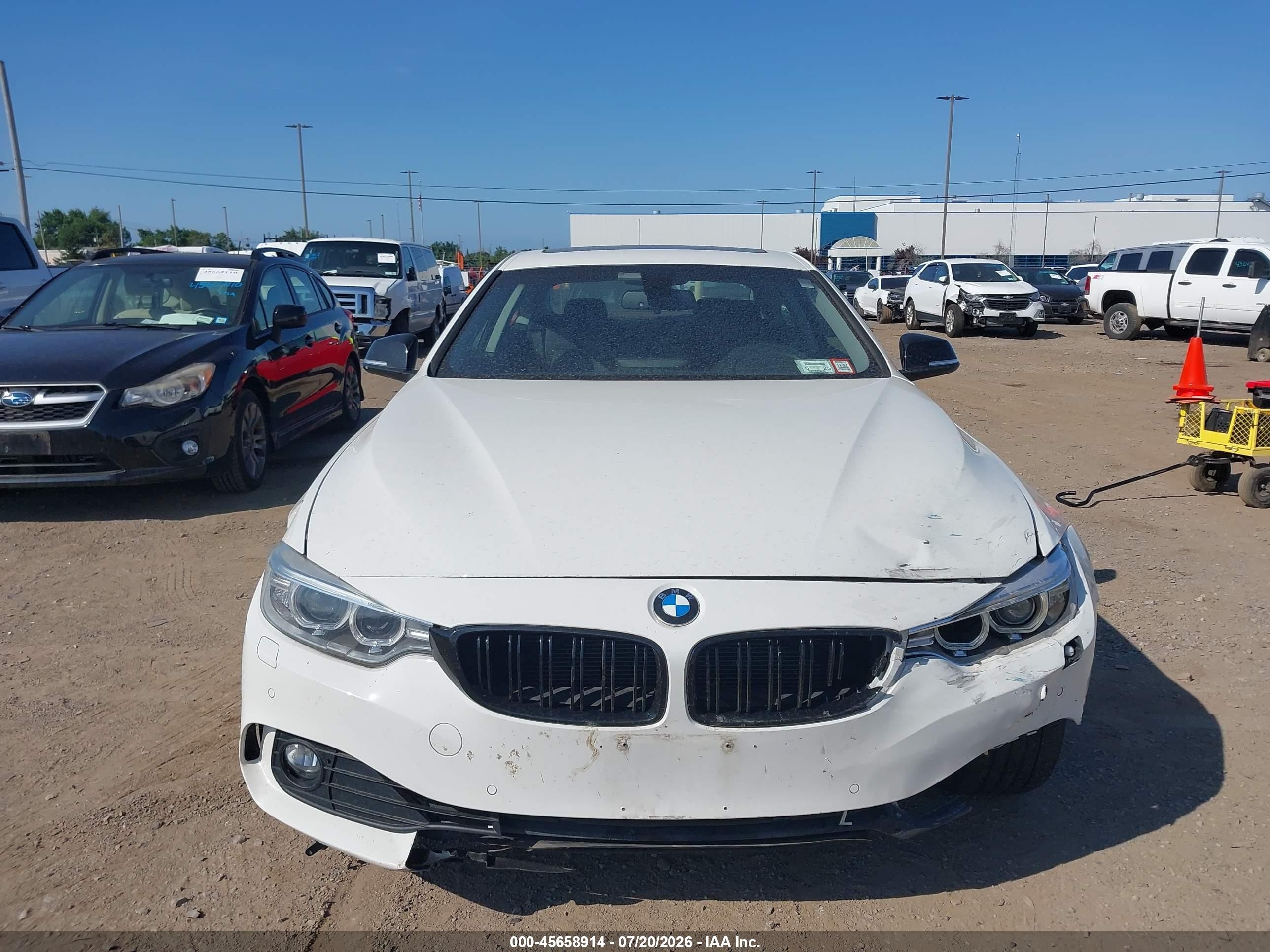 2015 Bmw 428i Xdrive White vin: WBA3N9C52FK246892