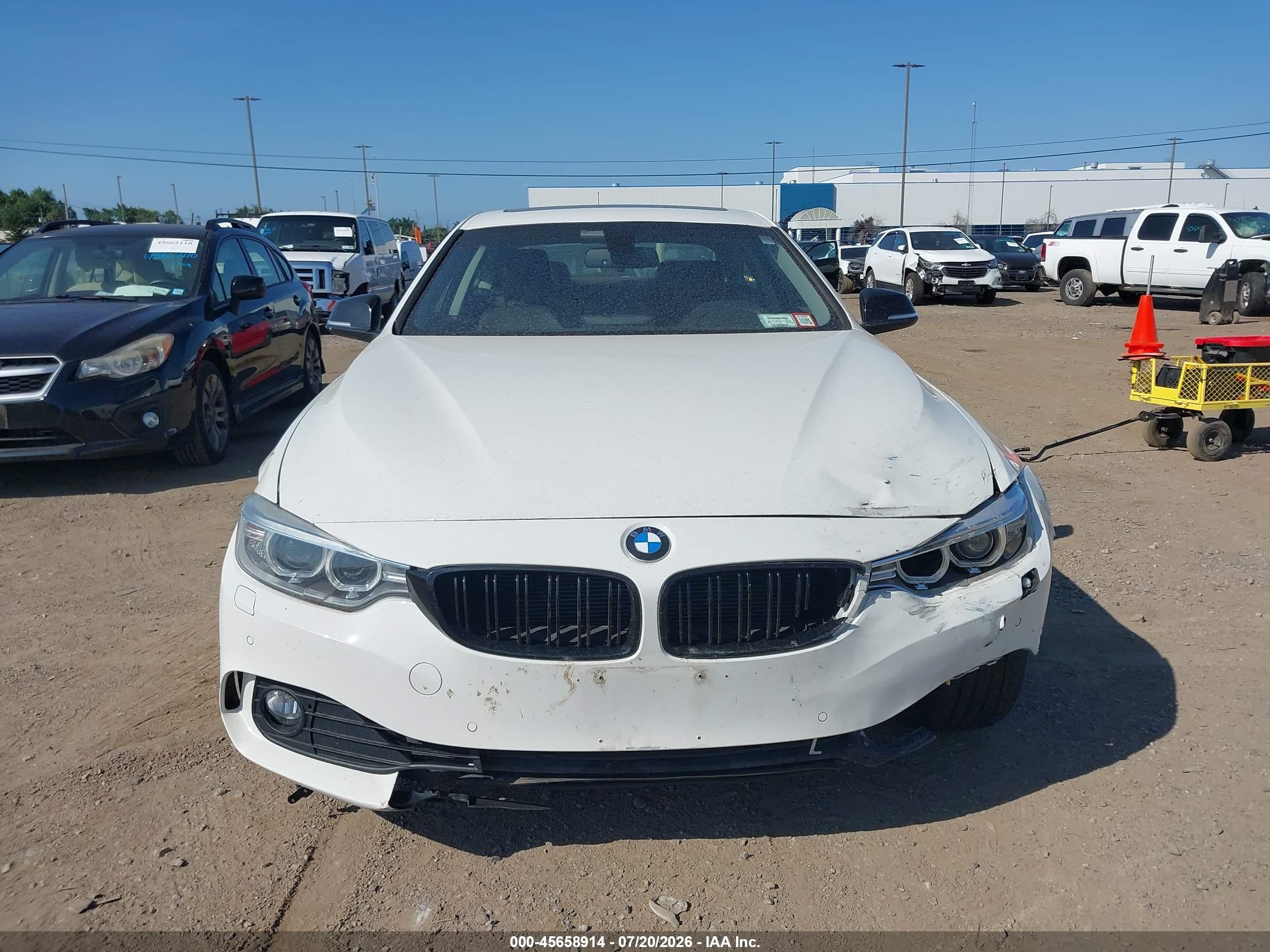 2015 Bmw 428i Xdrive White vin: WBA3N9C52FK246892