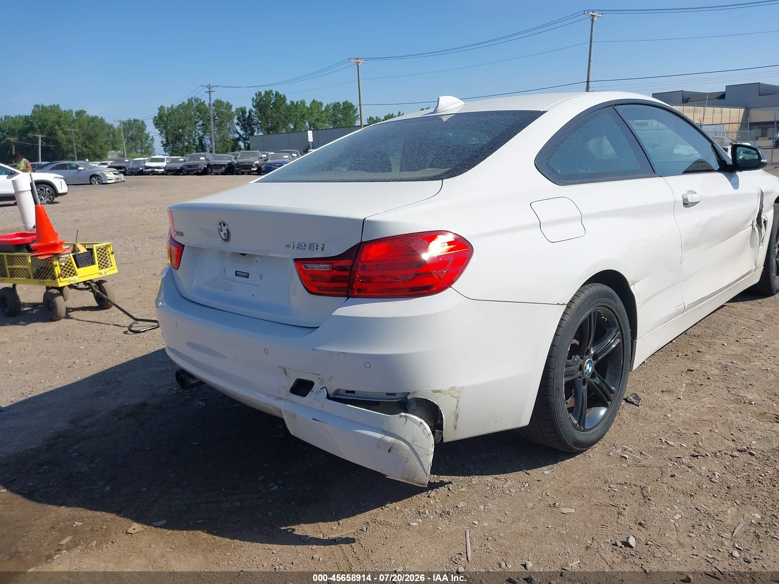 2015 Bmw 428i Xdrive White vin: WBA3N9C52FK246892