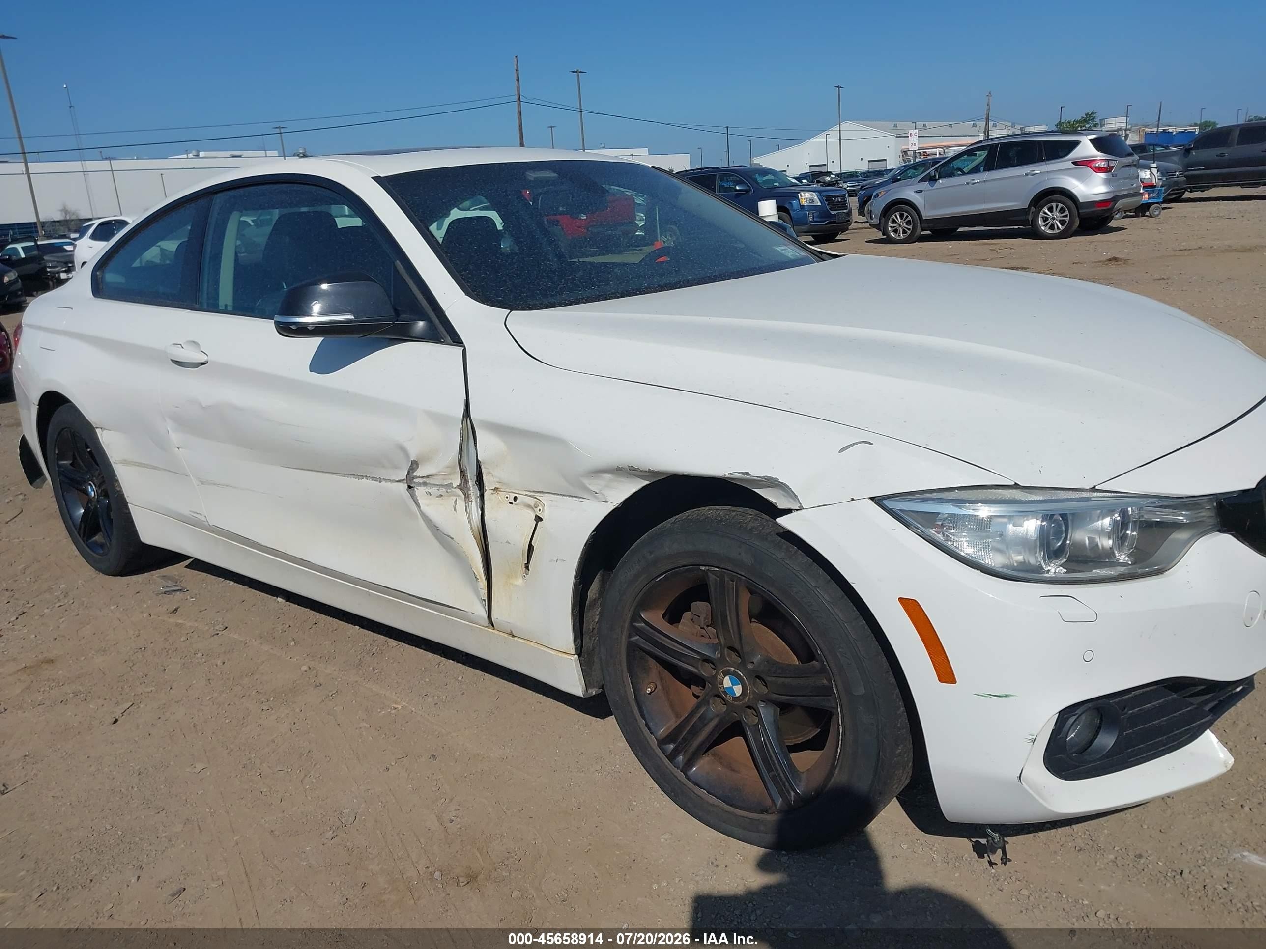 2015 Bmw 428i Xdrive White vin: WBA3N9C52FK246892