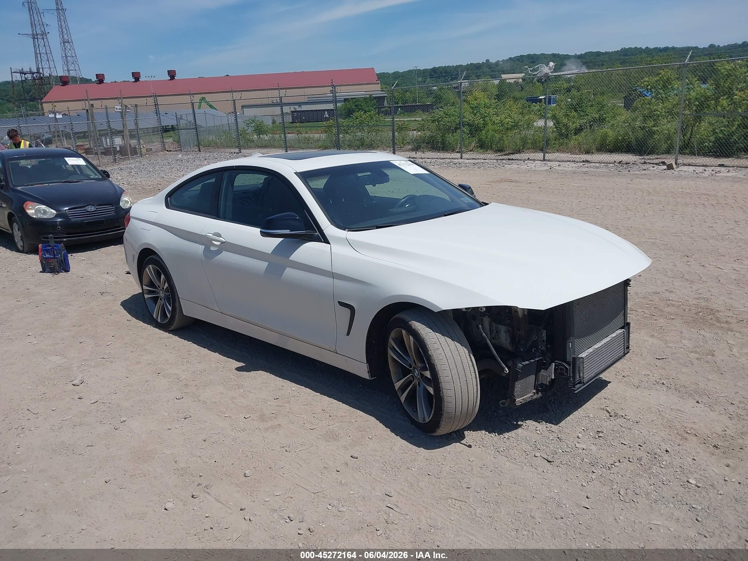 2015 Bmw 428i Xdrive White vin: WBA3N9C56FK246264